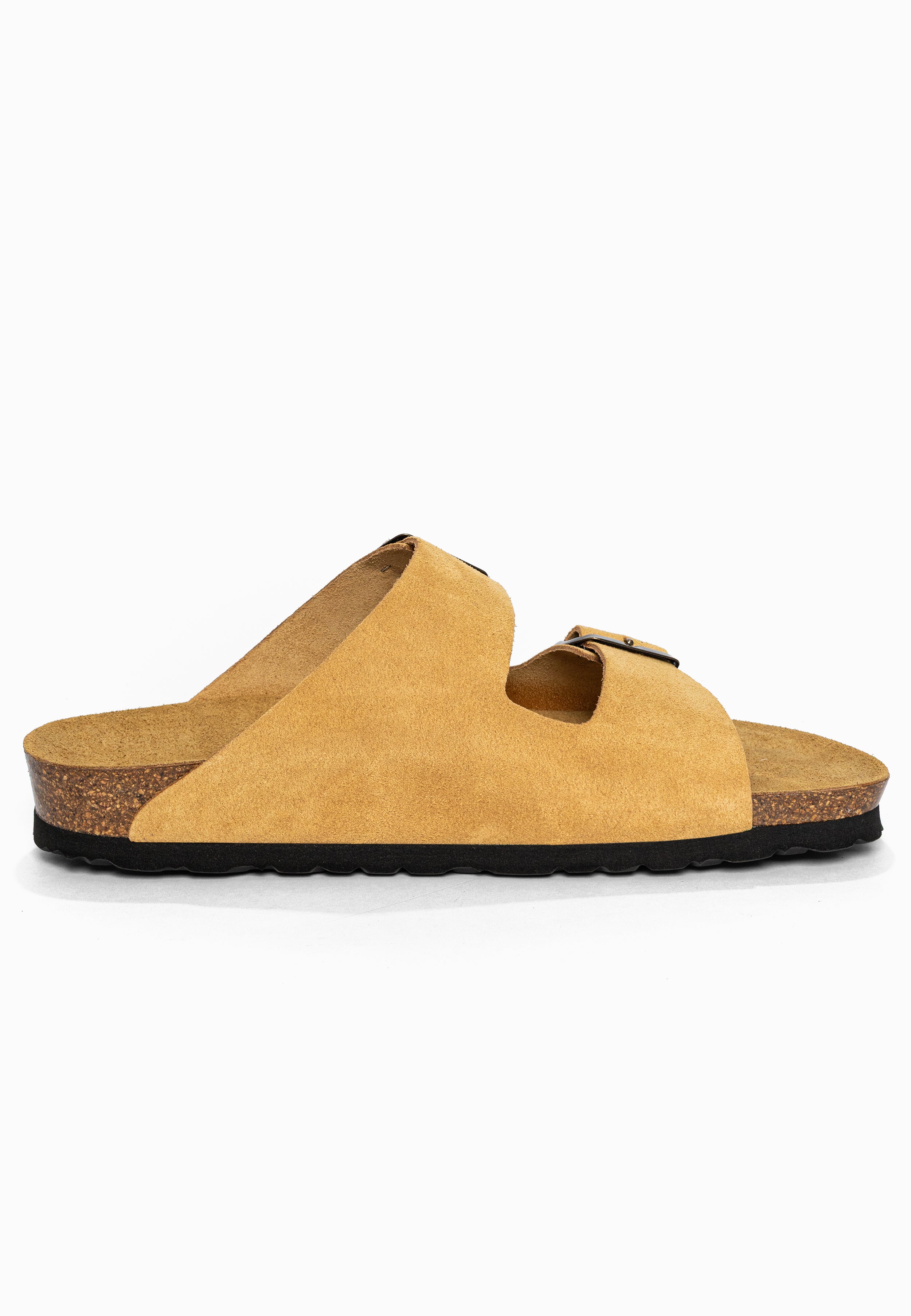 Sandales 2 Brides Atlas Camel en Cuir Suédé Bayton pour Femme