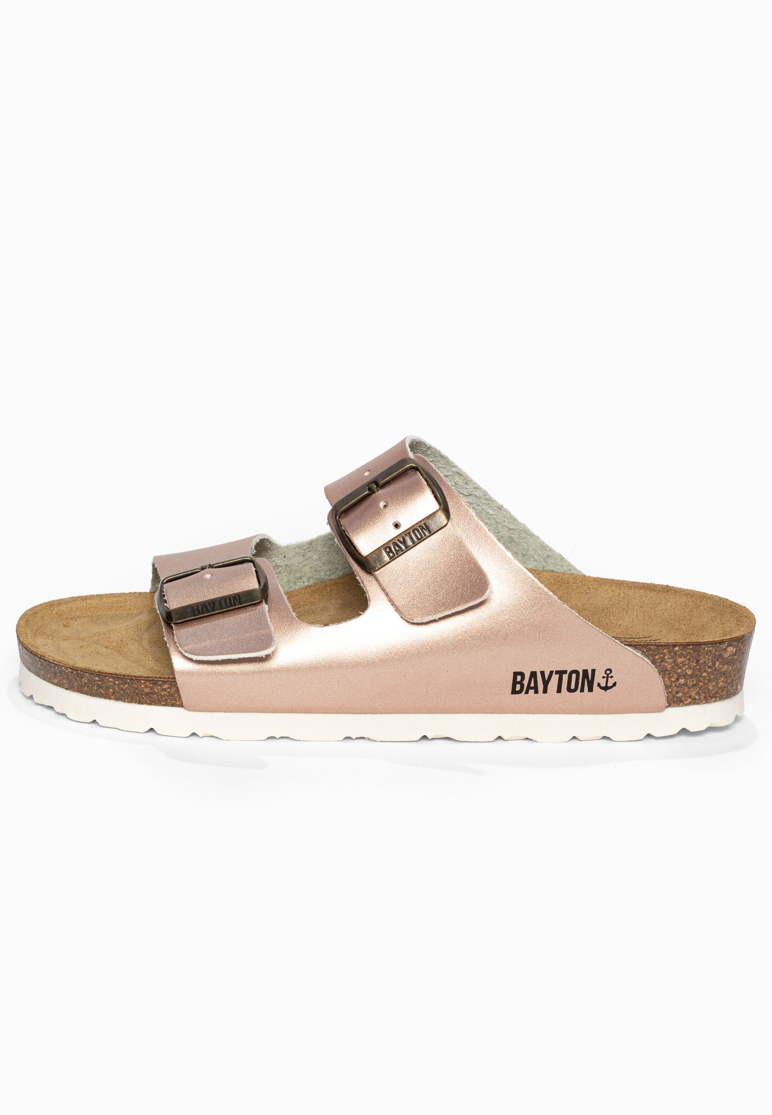 Sandales 2 Brides Atlas Rose gold Bayton pour Femme