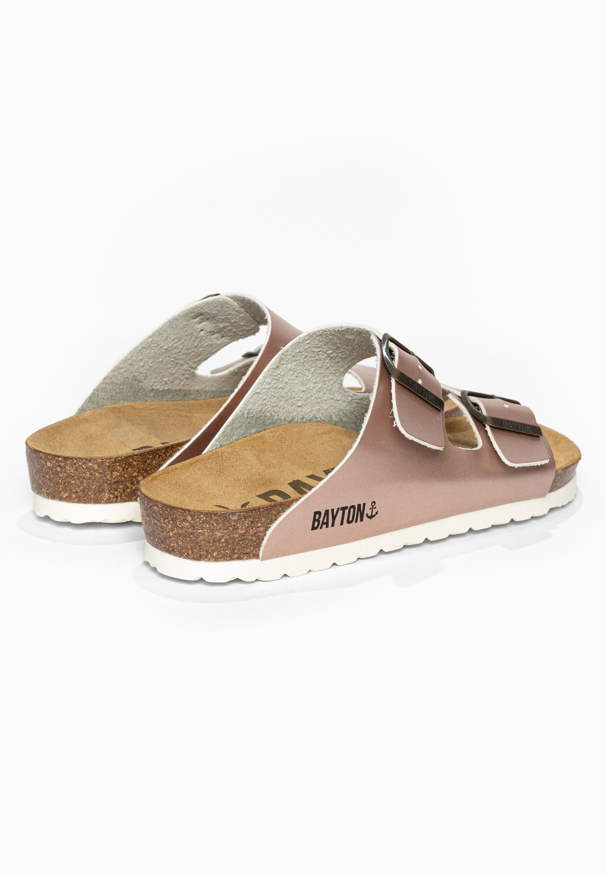 Sandales 2 Brides Atlas Rose gold Bayton pour Femme