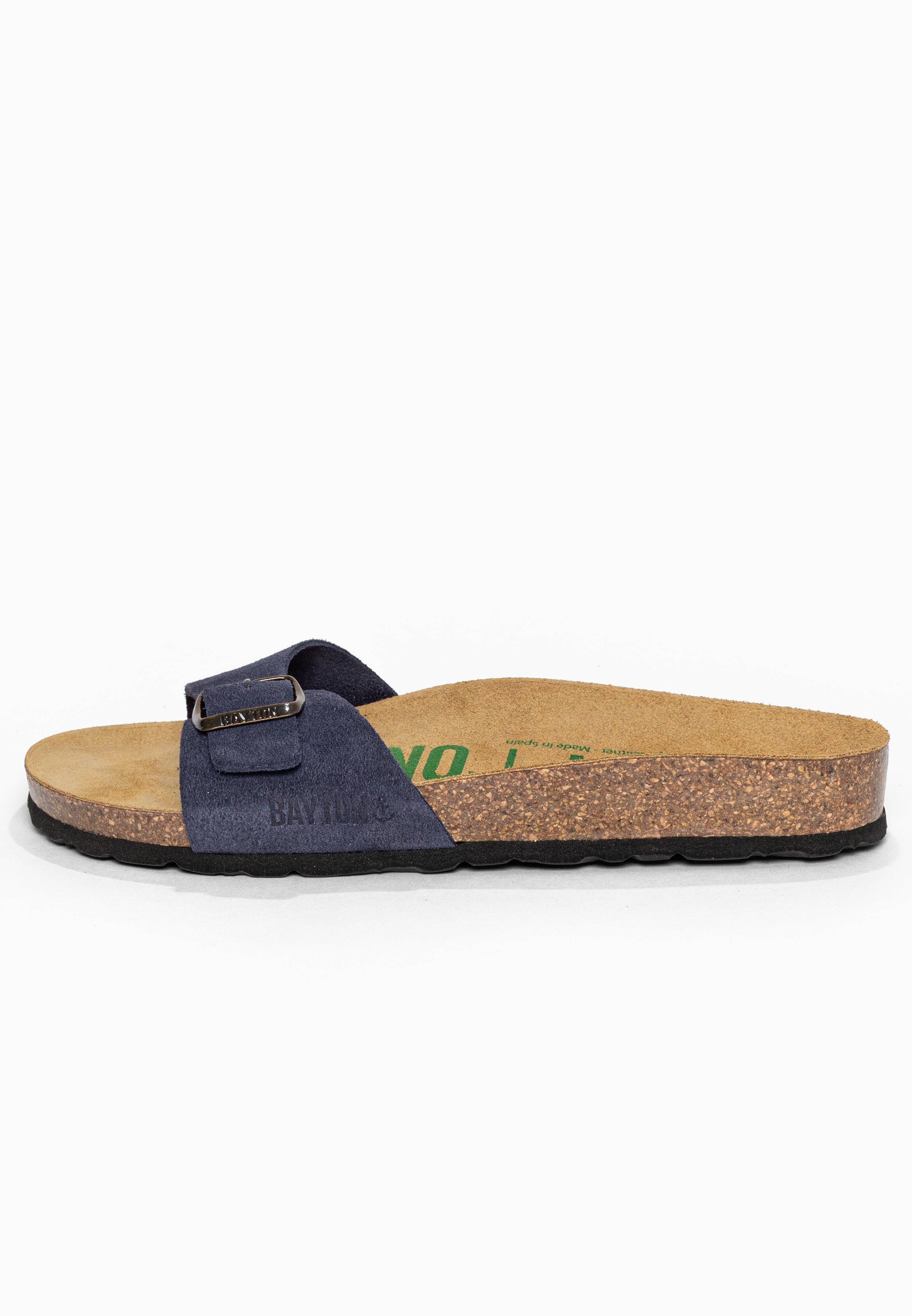 Sandales 1 Bride Zephyr Bleu marine en Cuir Suédé Bayton pour Femme