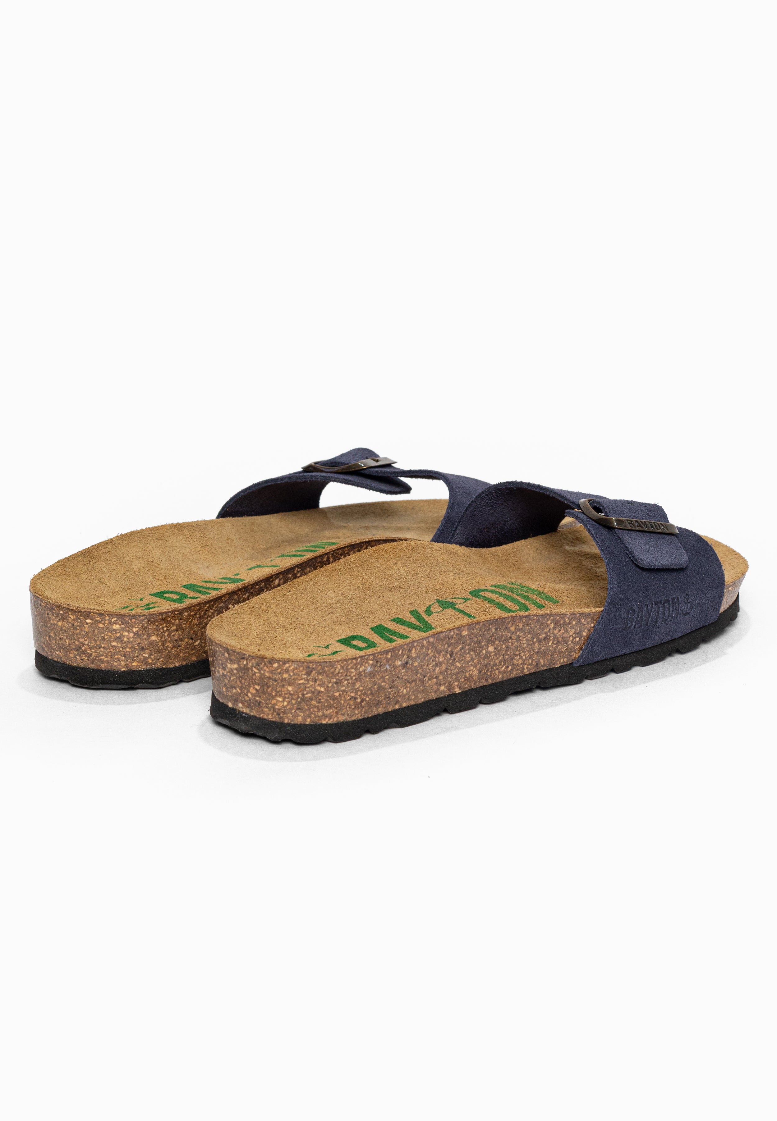 Sandales 1 Bride Zephyr Bleu marine en Cuir Suédé Bayton pour Femme