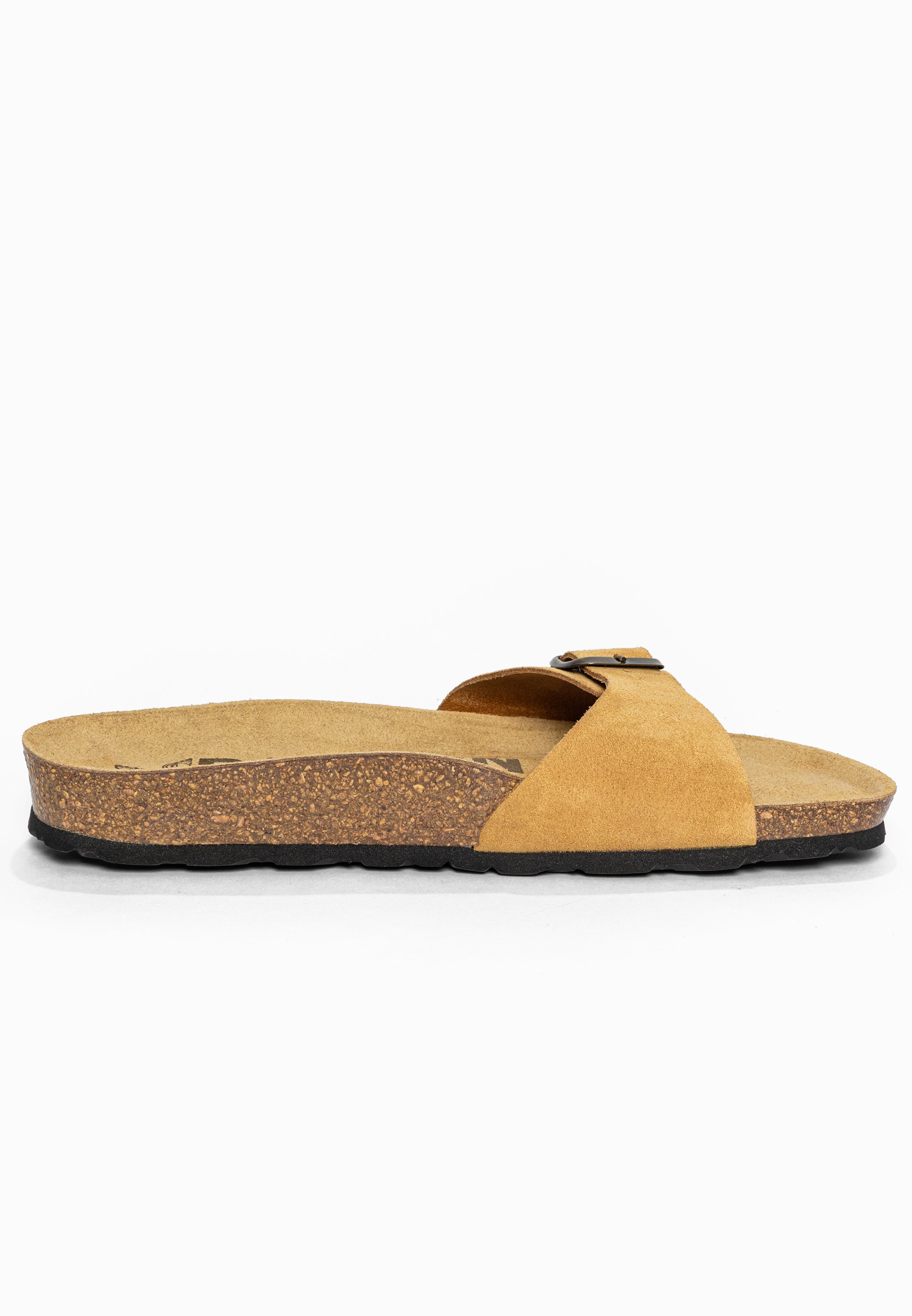 Sandales 1 Bride Zephyr Camel en Cuir Suédé Bayton pour Femme