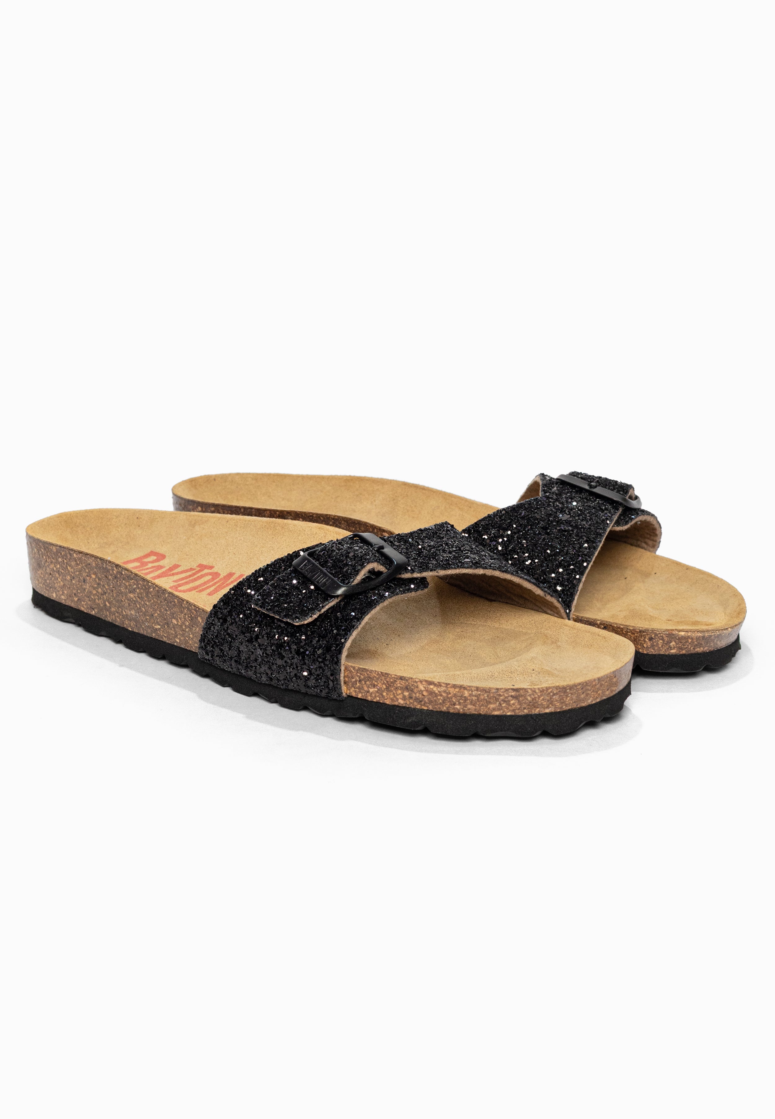 Sandales 1 Bride Zephyr Noir pailleté Bayton pour Femme