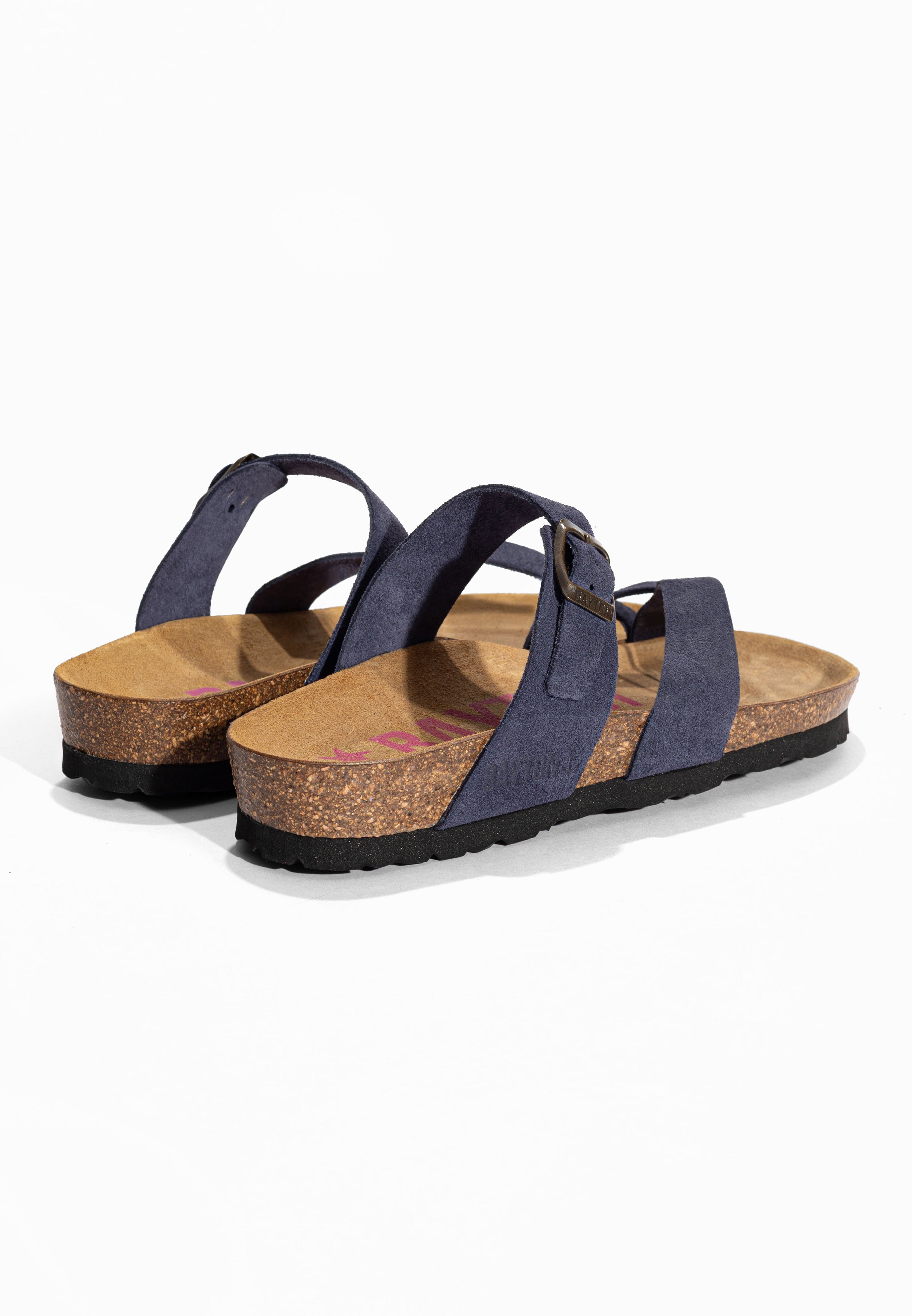 Sandales à Entre-doigts Diane Bleu marine en Cuir Suédé Bayton pour Femme