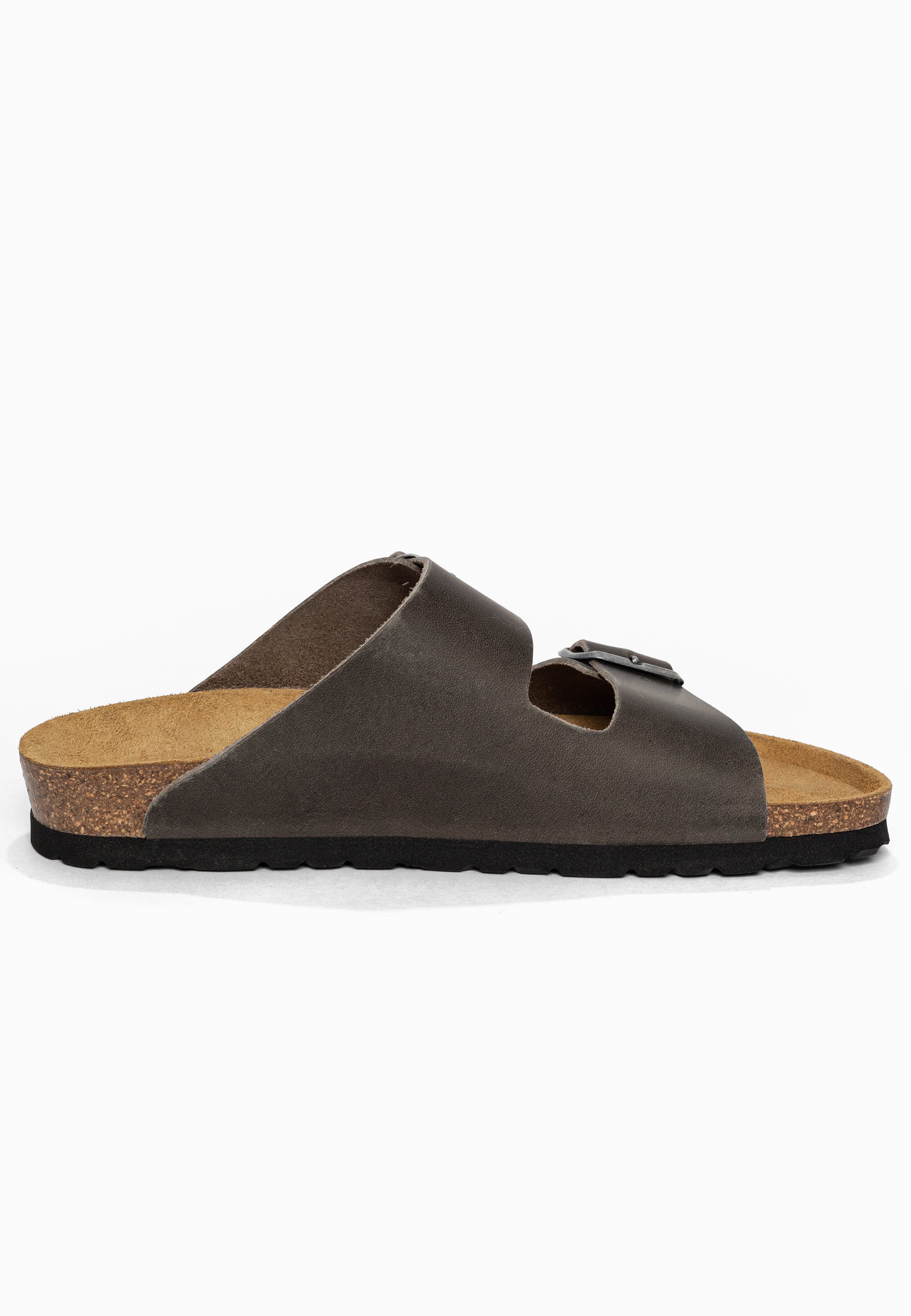 Sandales 2 Brides Atlas Anthracite en Cuir Bayton pour Femme