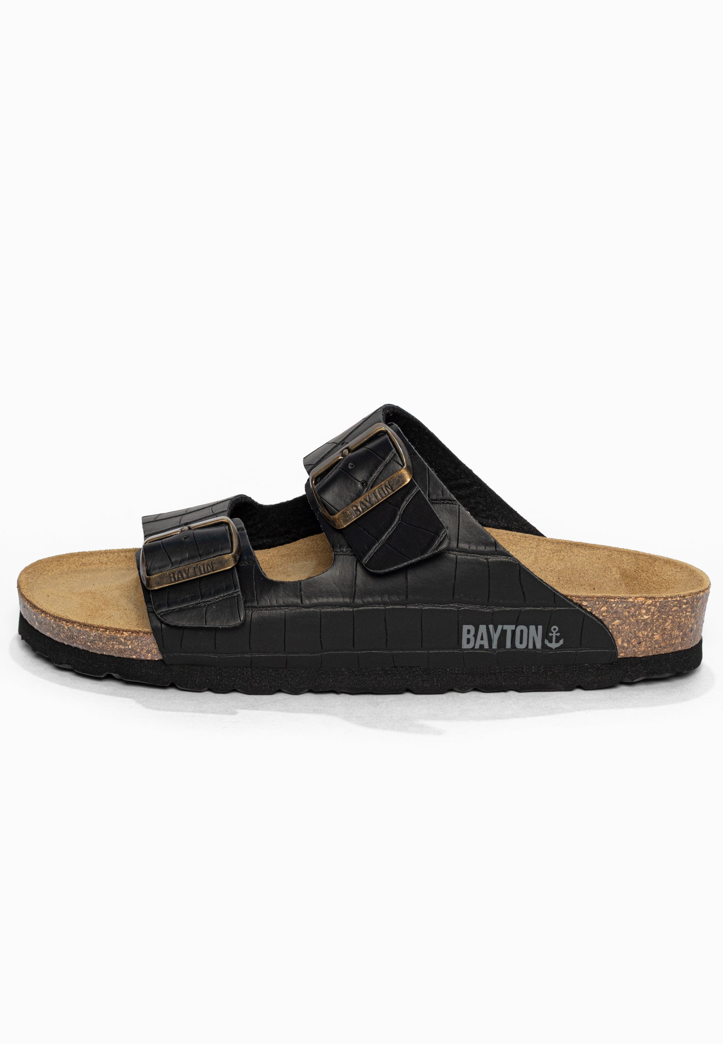 Sandales 2 Brides Atlas Noir Bayton pour Femme