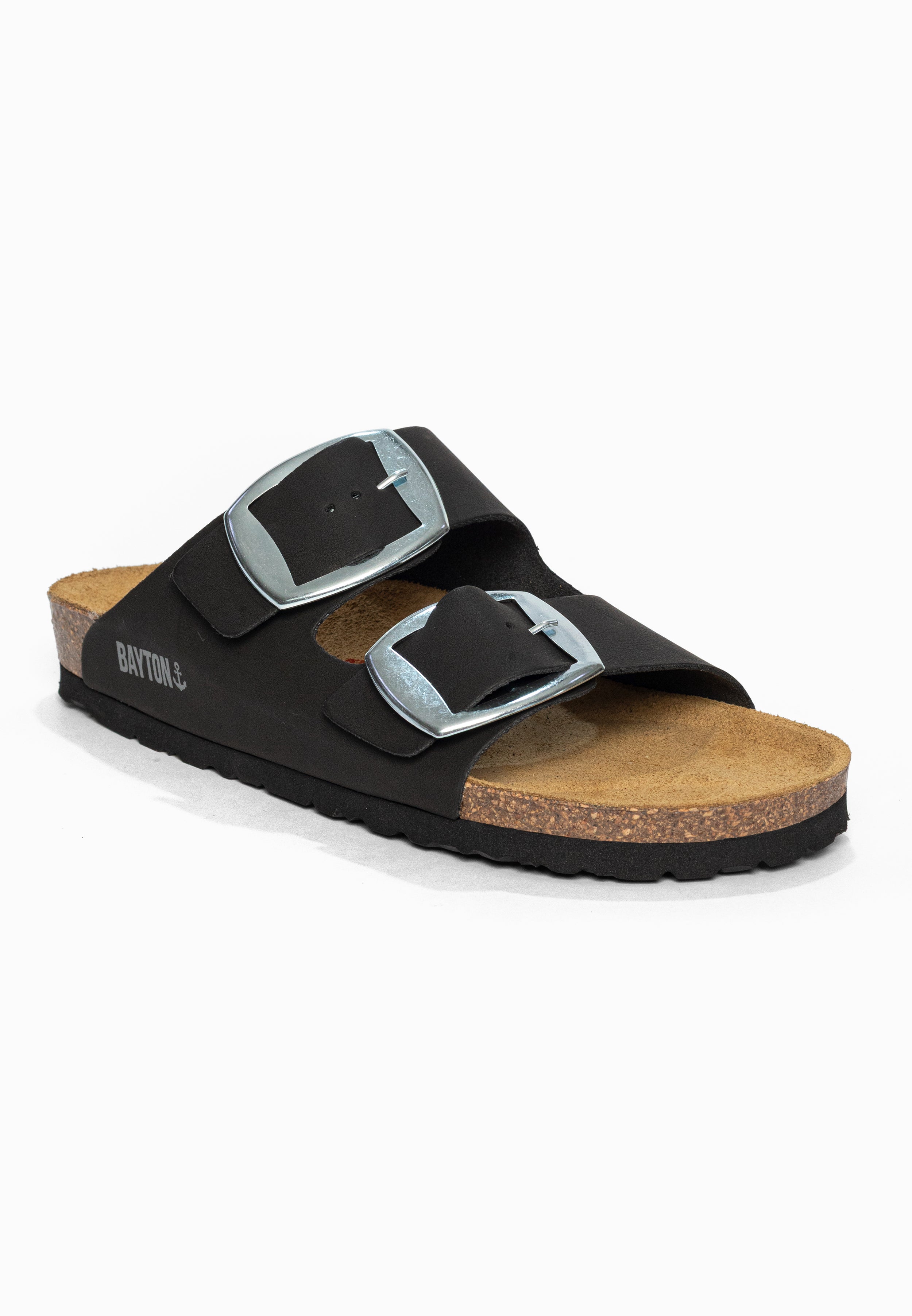 Sandales 2 Brides Alicante Noir Bayton pour Femme