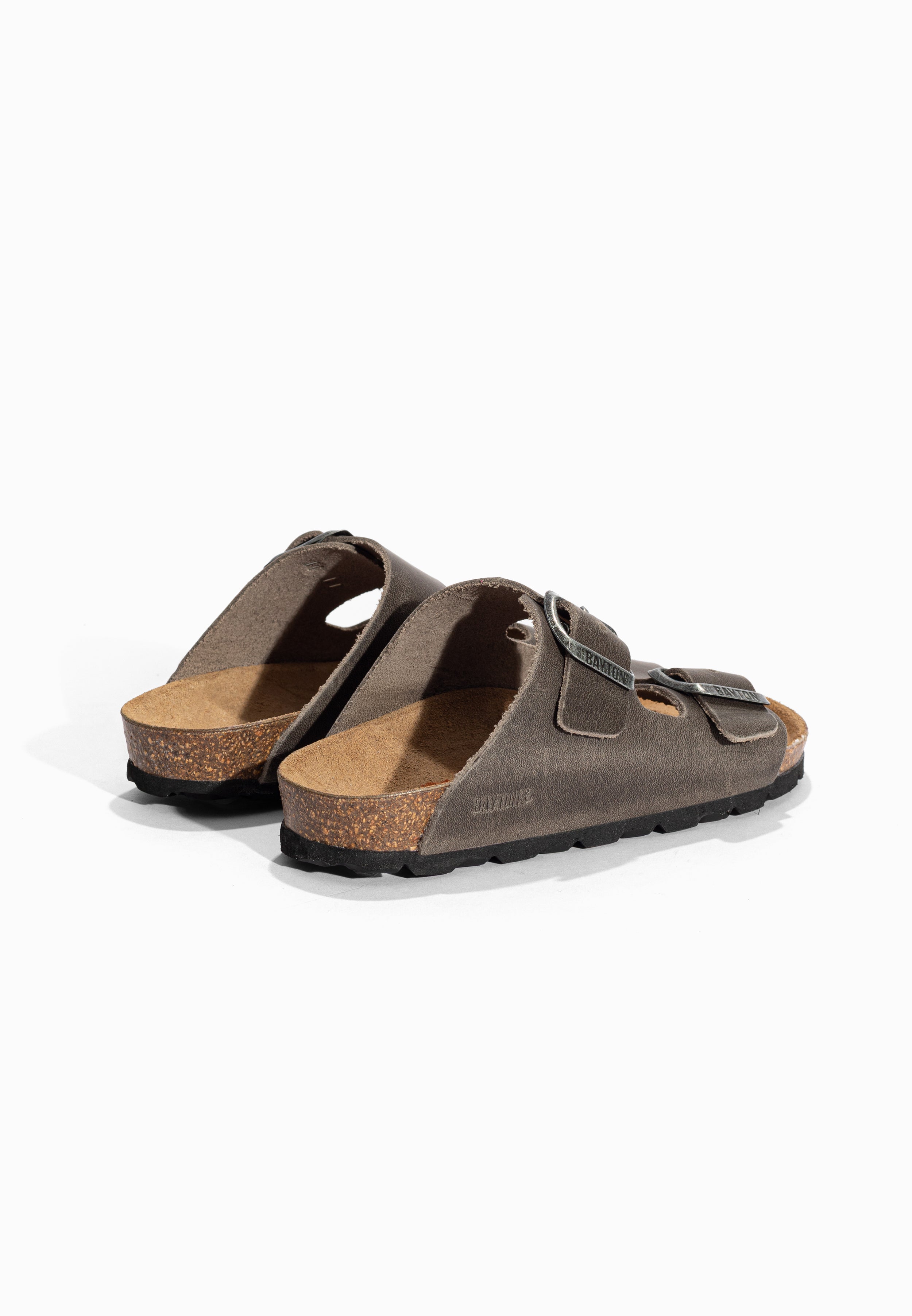 Sandales 2 Brides Atlas Anthracite en Cuir Bayton pour Enfant