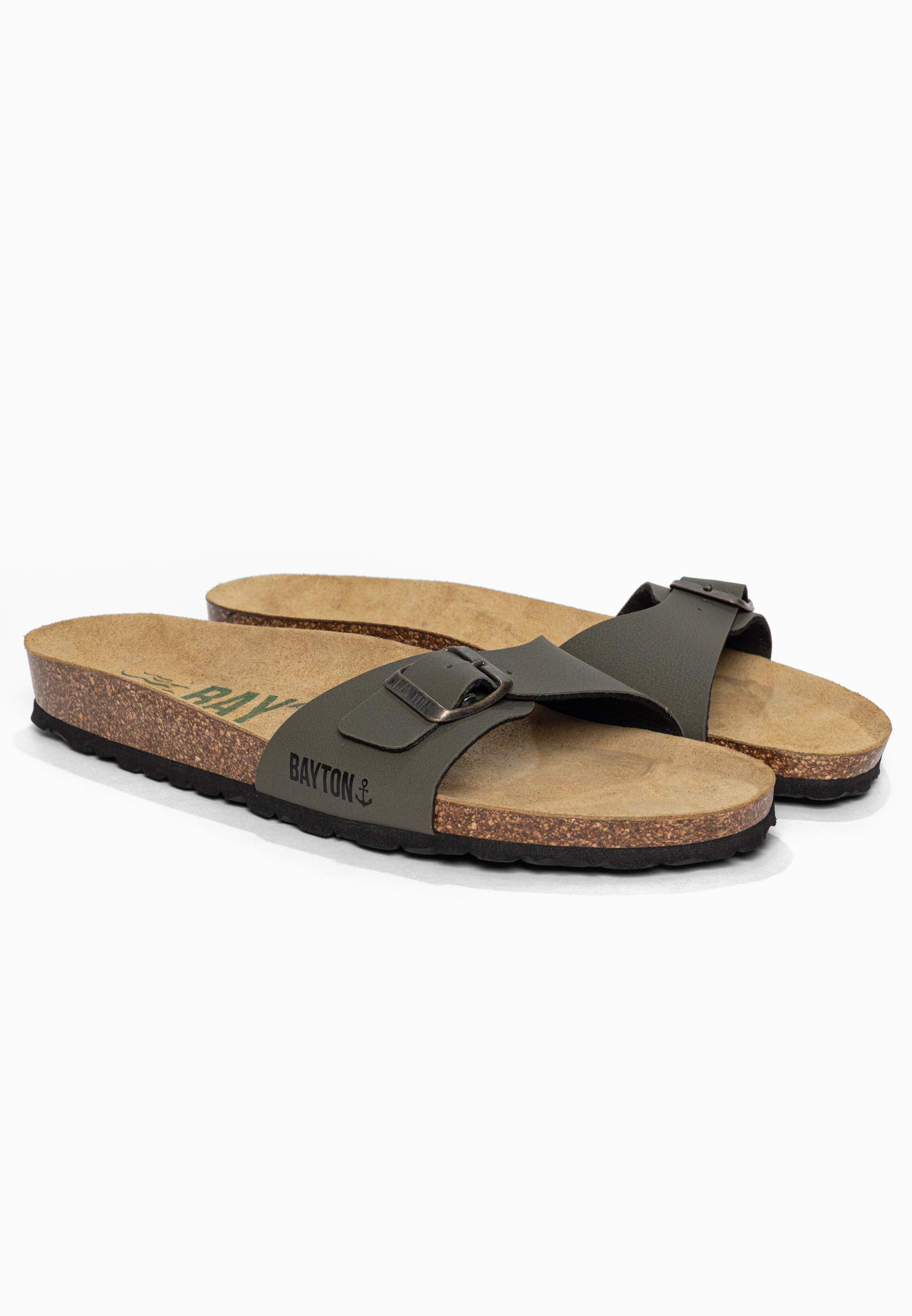 Sandales 1 Bride Zephyr Kaki Bayton pour Homme