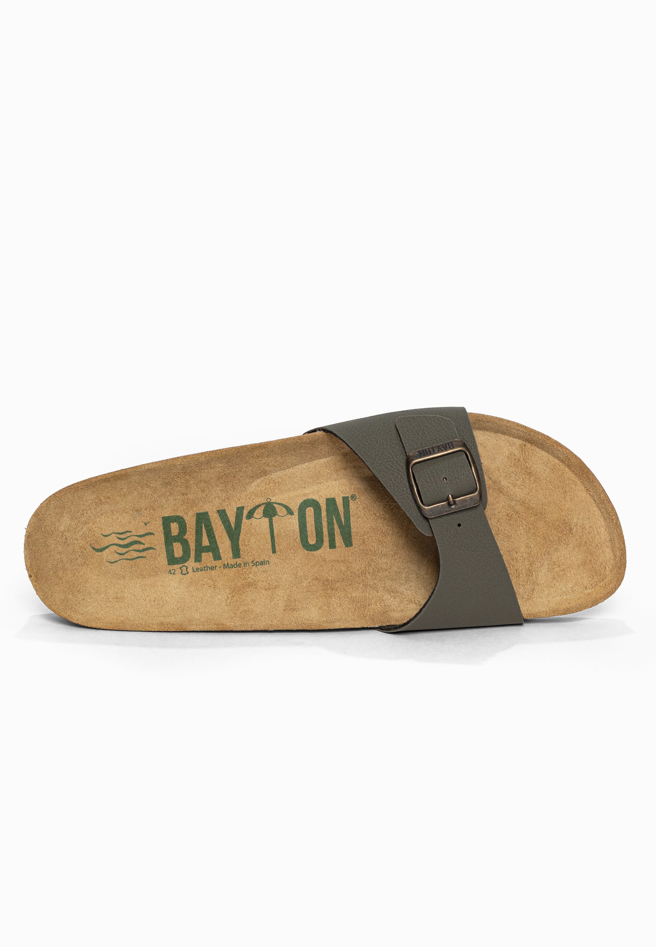 Sandales 1 Bride Zephyr Kaki Bayton pour Homme