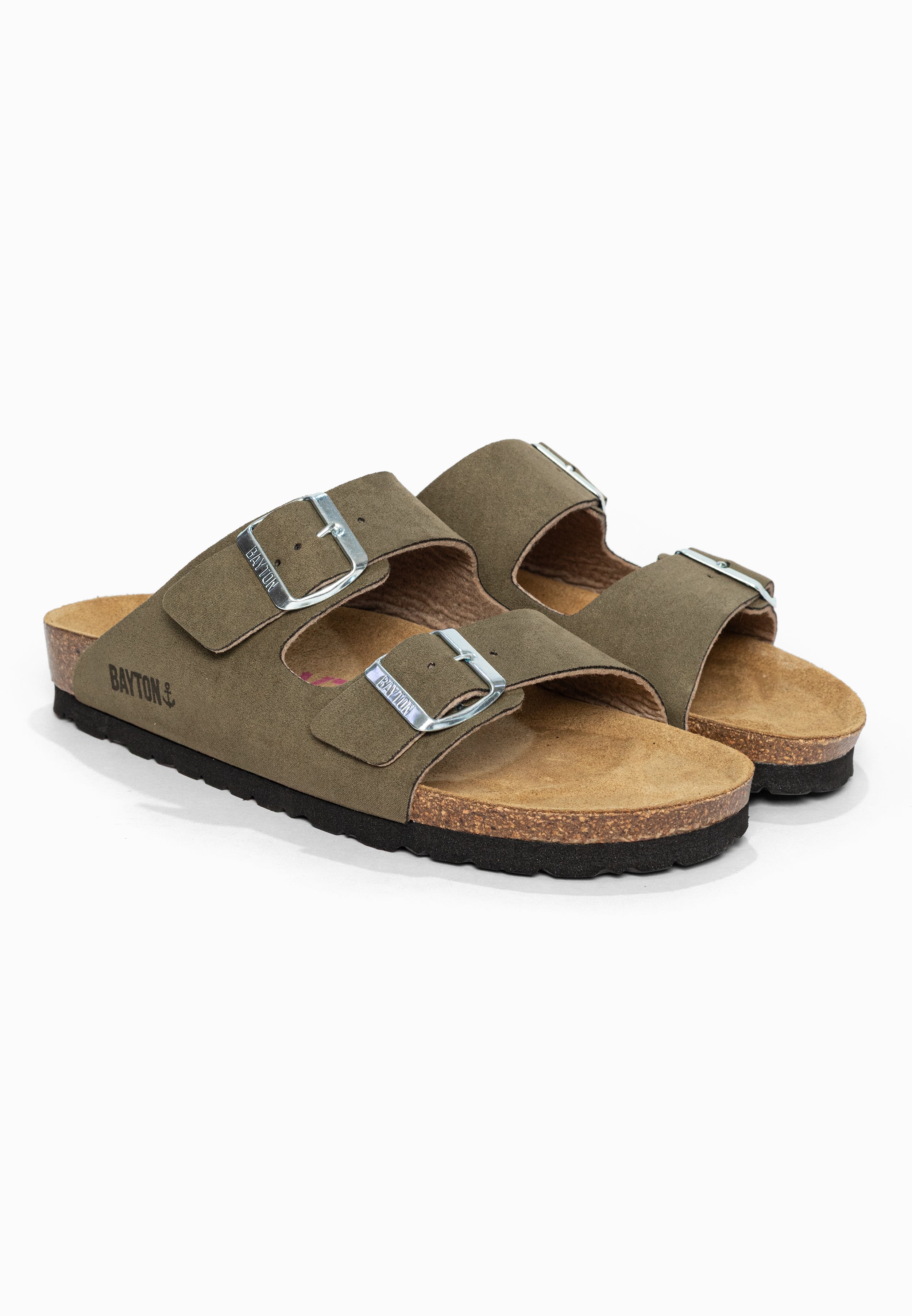 Sandales 2 Brides Atlas Kaki Bayton pour Femme