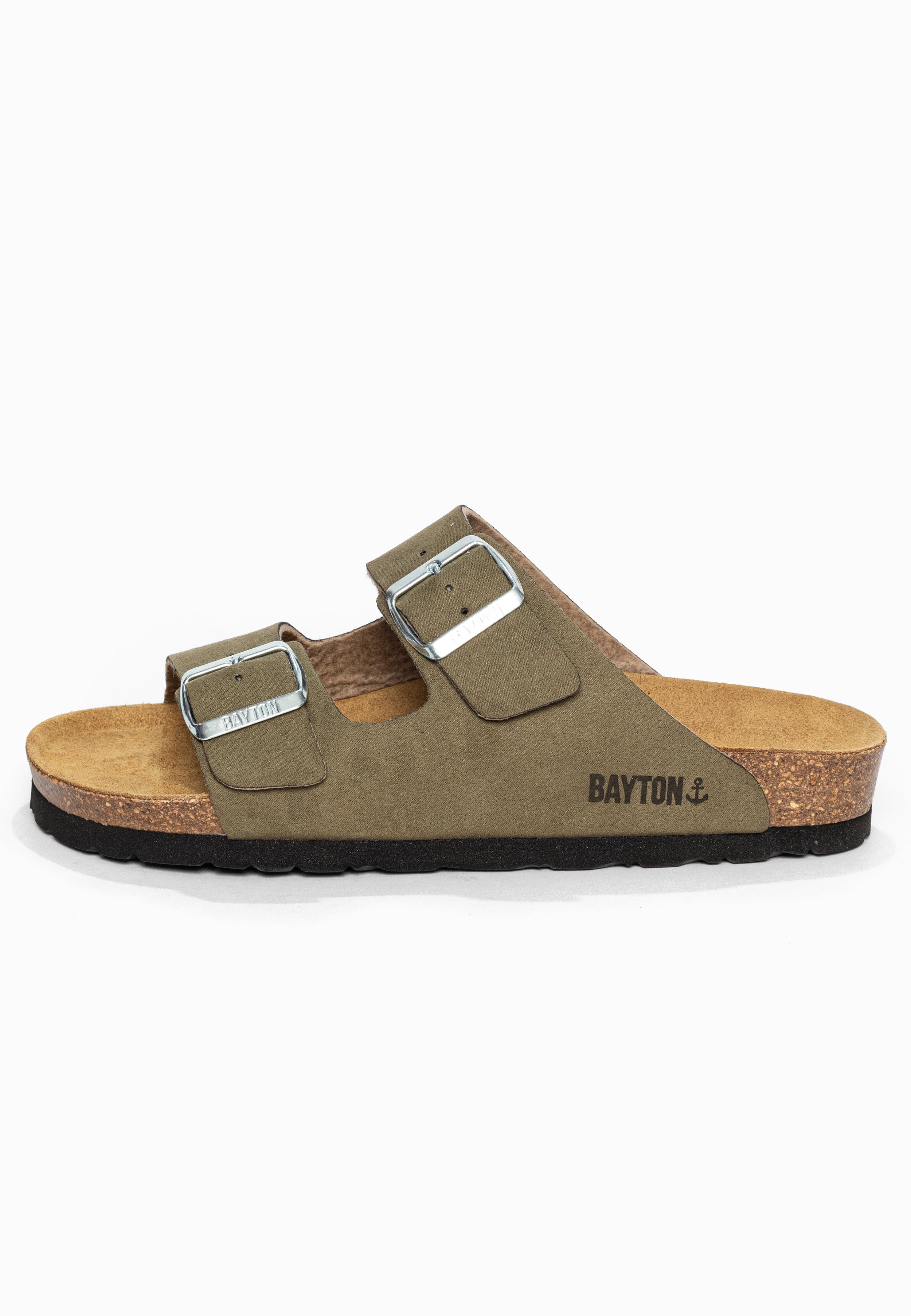 Sandales 2 Brides Atlas Kaki Bayton pour Femme