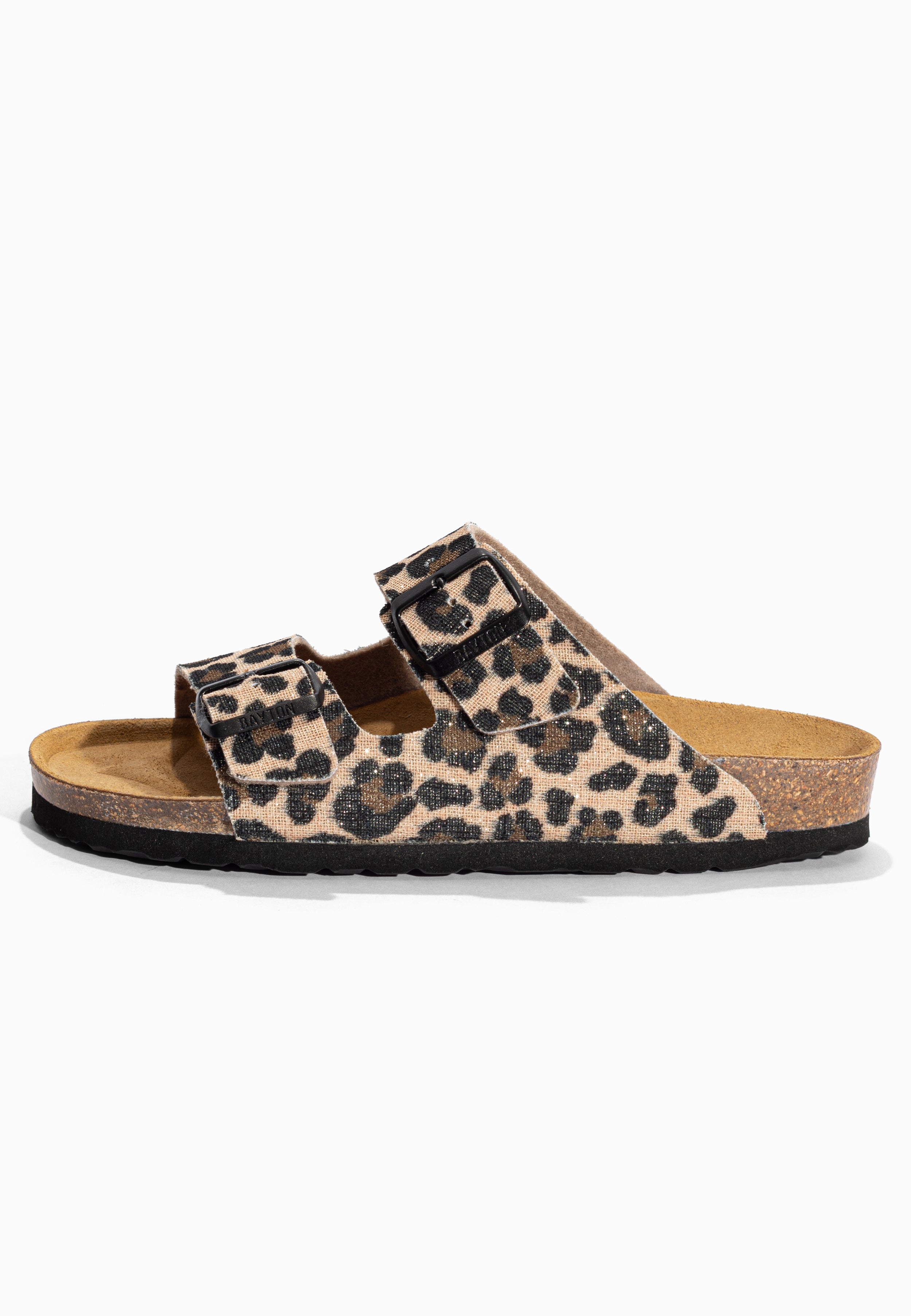 Sandales 2 Brides Atlas Léopard Bayton pour Femme