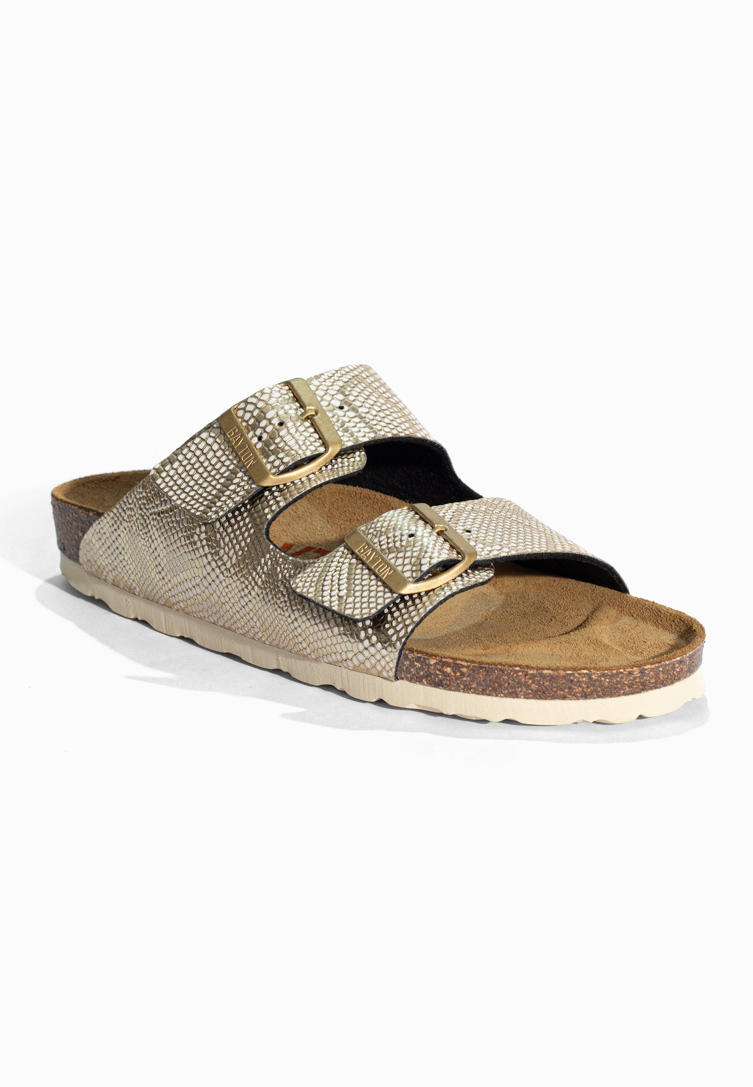 Sandales 2 Brides Atlas Or Bayton pour Femme