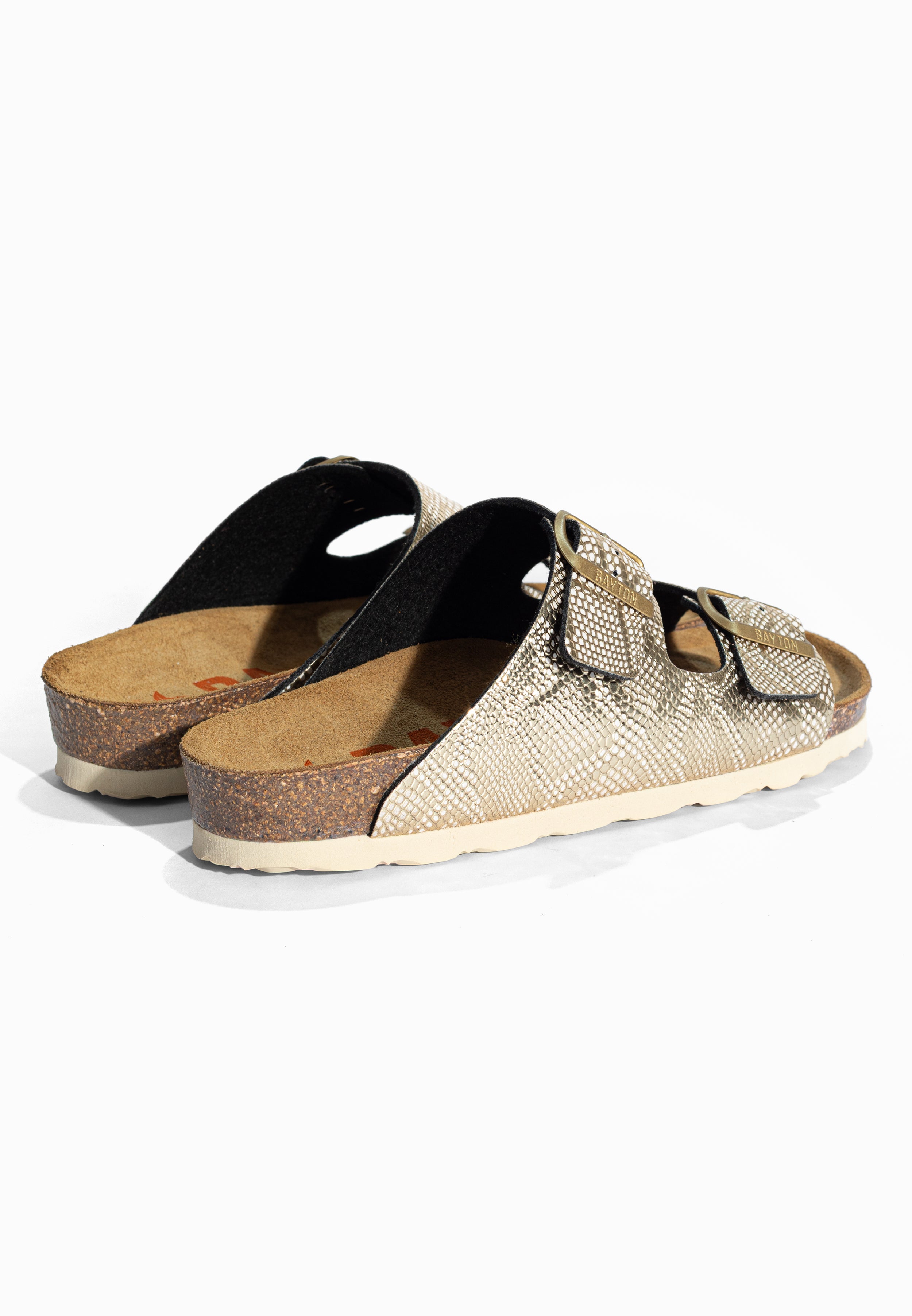 Sandales 2 Brides Atlas Or Bayton pour Femme