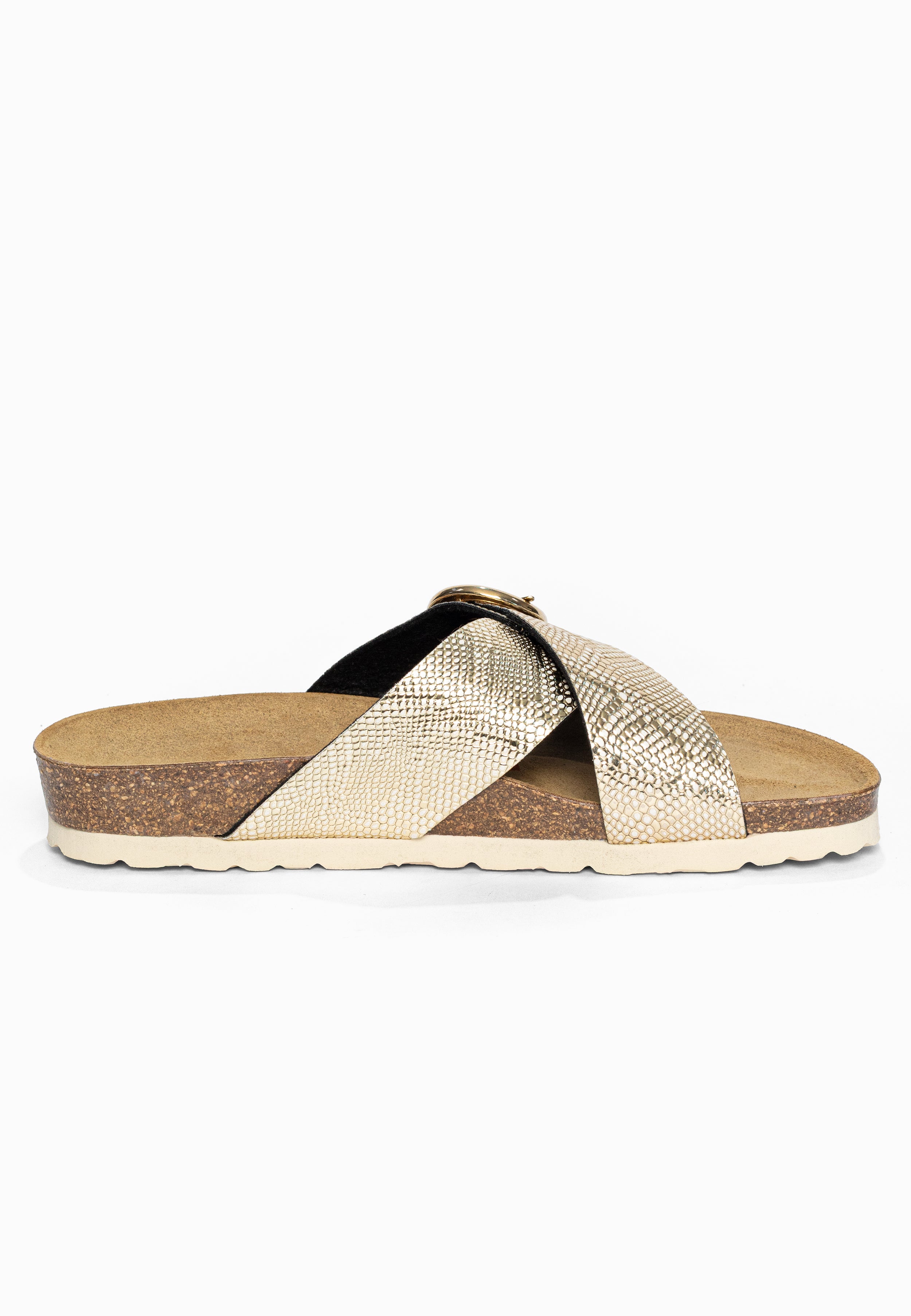 Sandales 2 Brides Dushan Or Bayton pour Femme