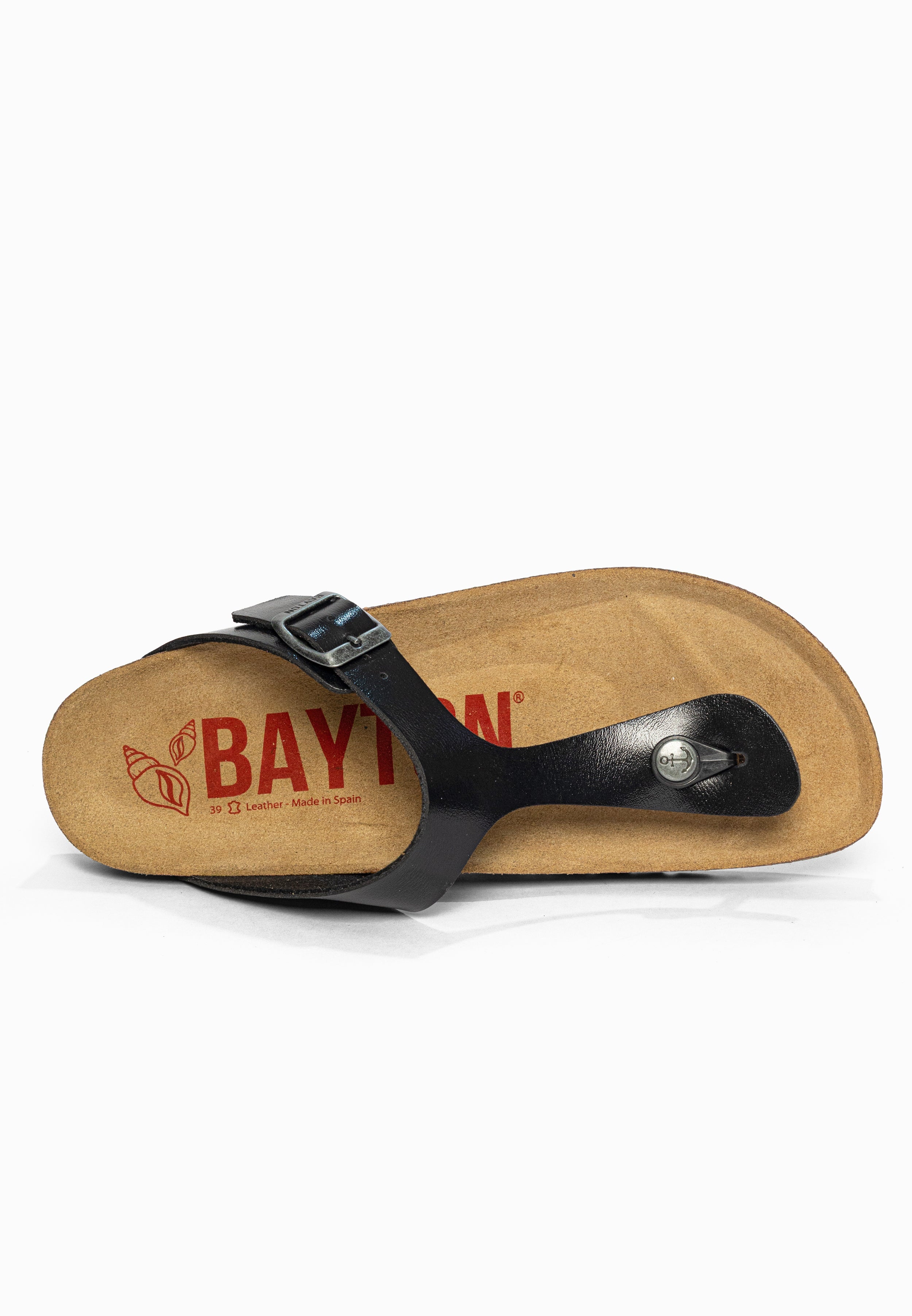 Sandales à Entre-doigts Mercure Noir Bayton pour Femme