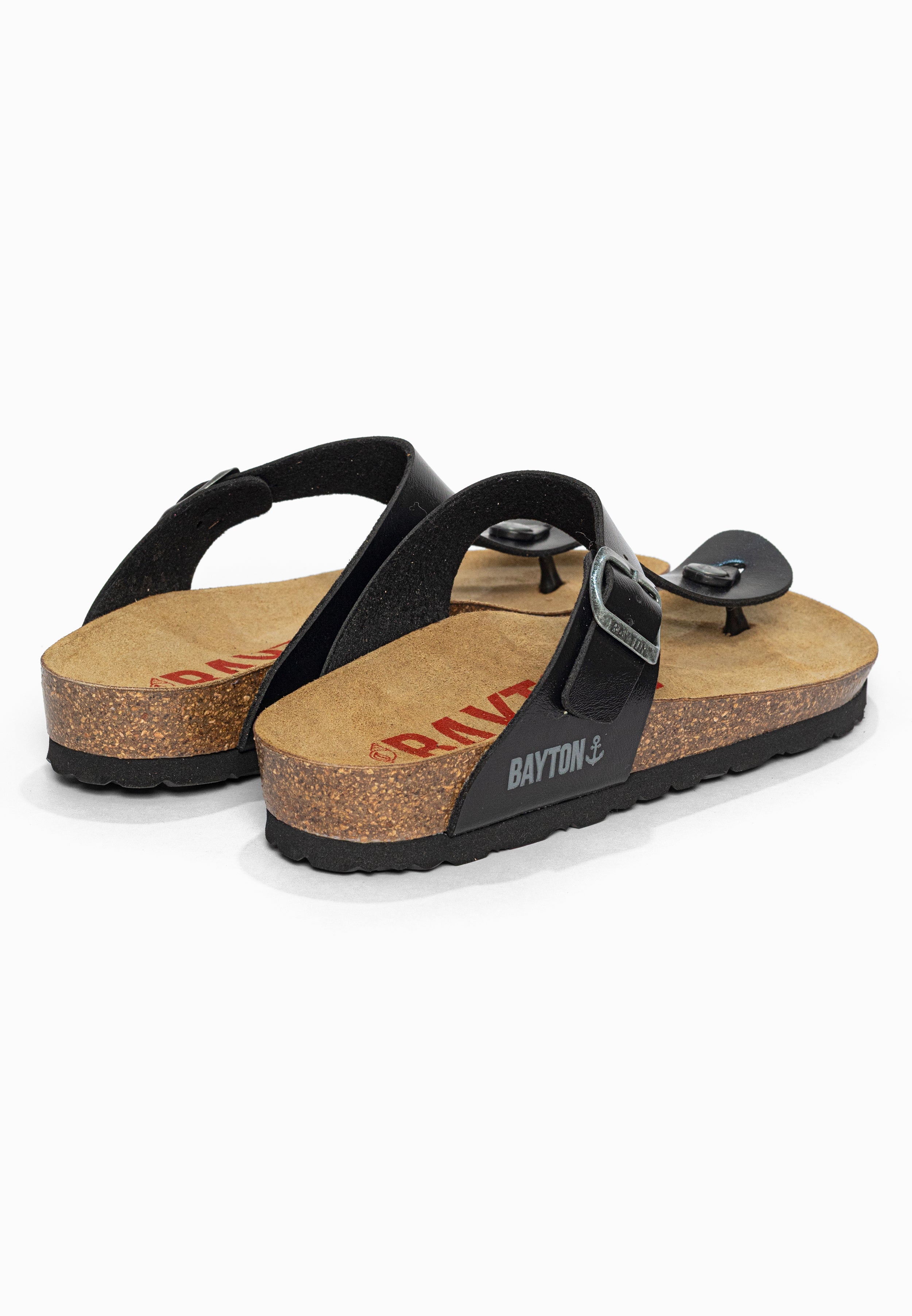 Sandales à Entre-doigts Mercure Noir Bayton pour Femme