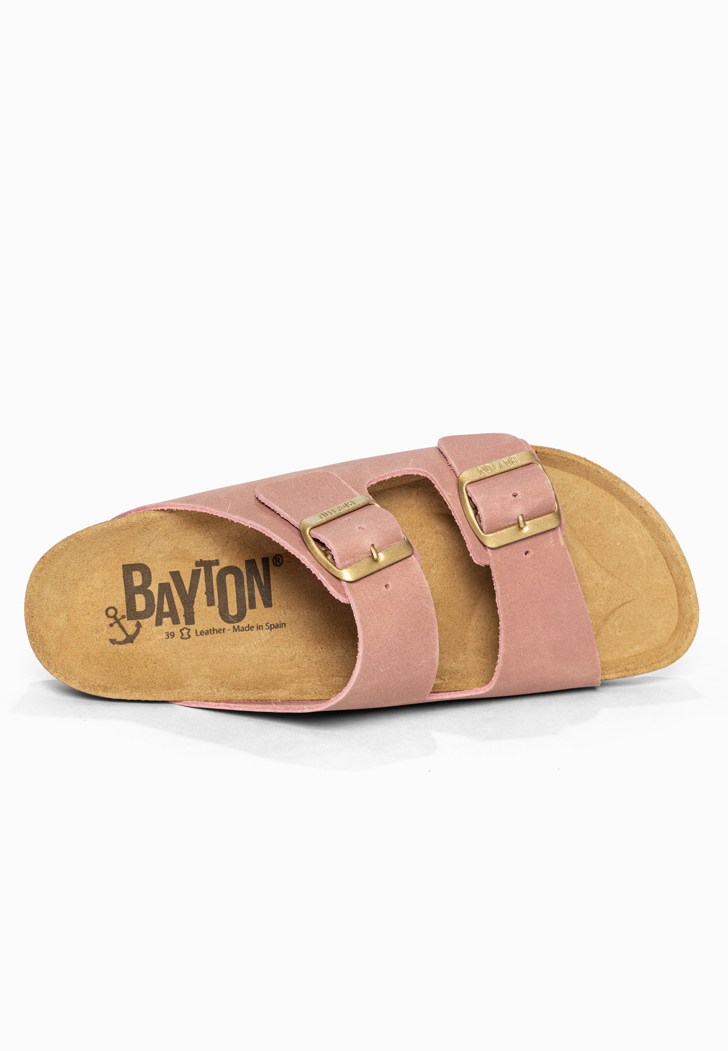 Sandales 2 Brides Atlas Rose en Cuir Bayton pour Femme