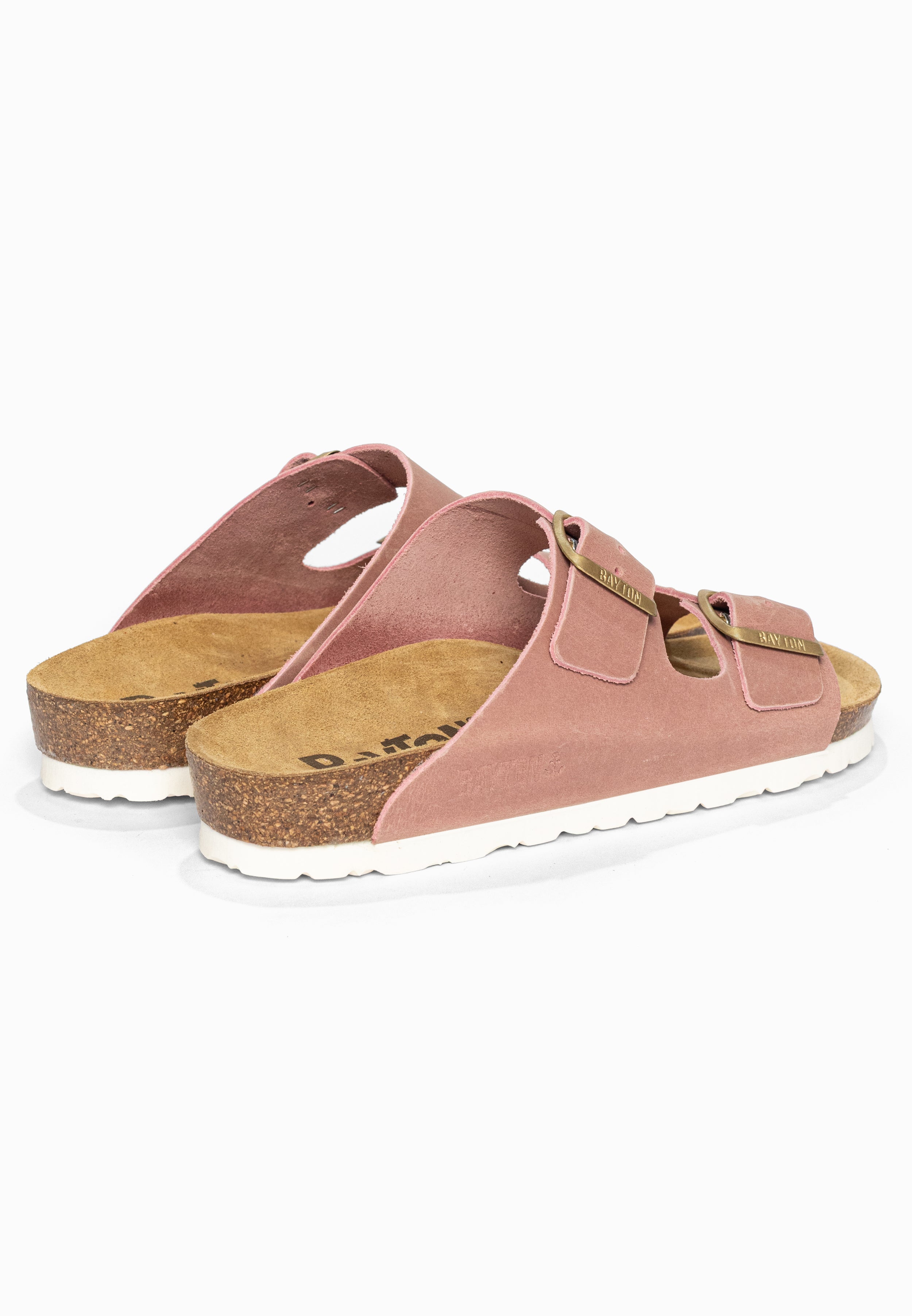 Sandales 2 Brides Atlas Rose en Cuir Bayton pour Femme