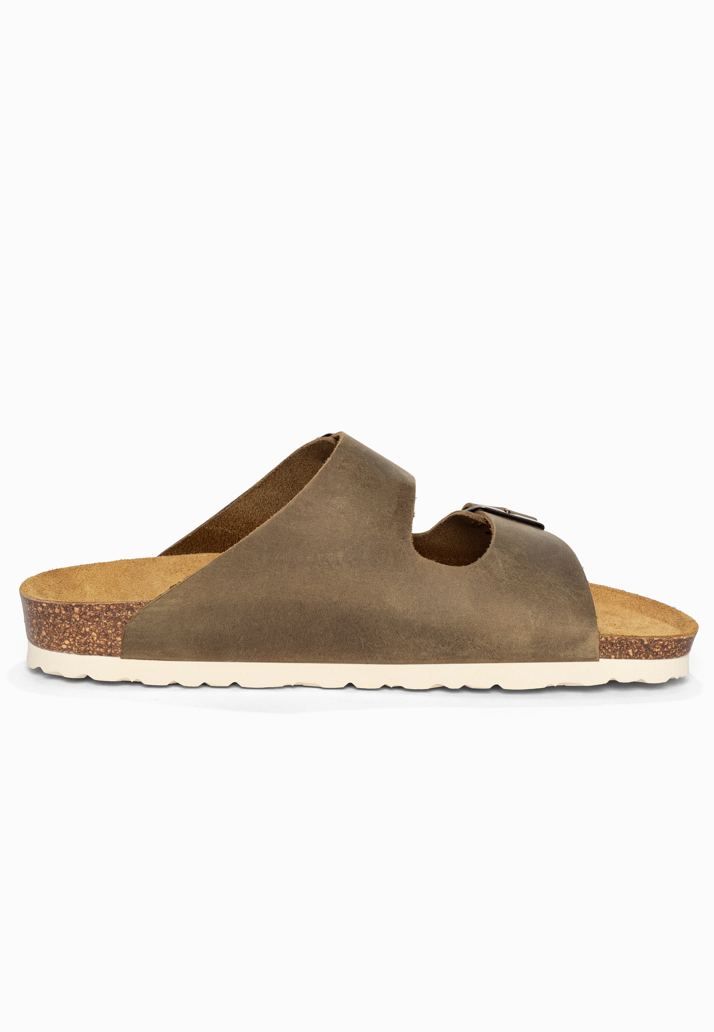 Sandales 2 Brides Atlas Marron en Cuir Bayton pour Homme
