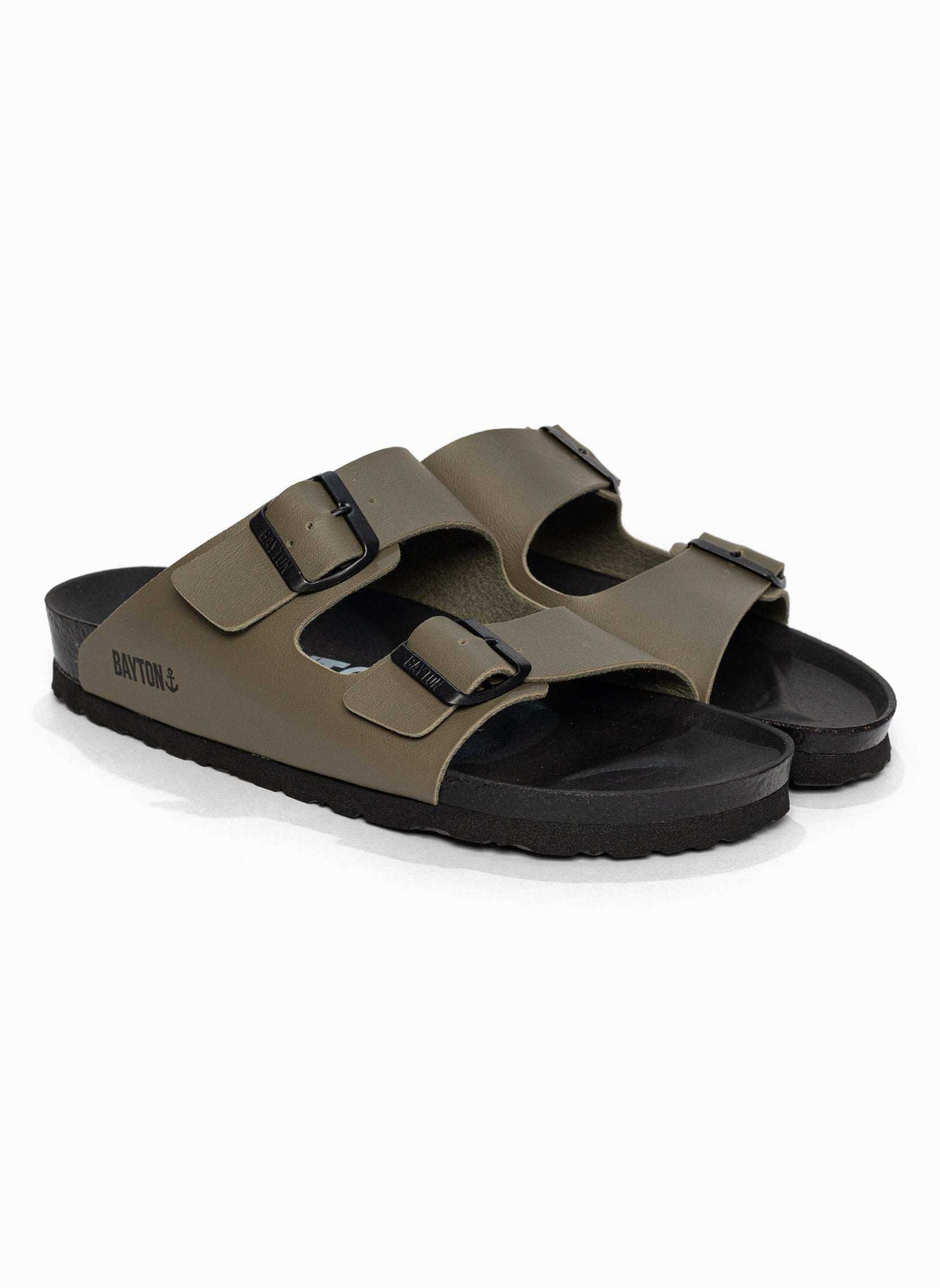 Sandales 2 Brides Atlas Kaki Bayton pour Homme