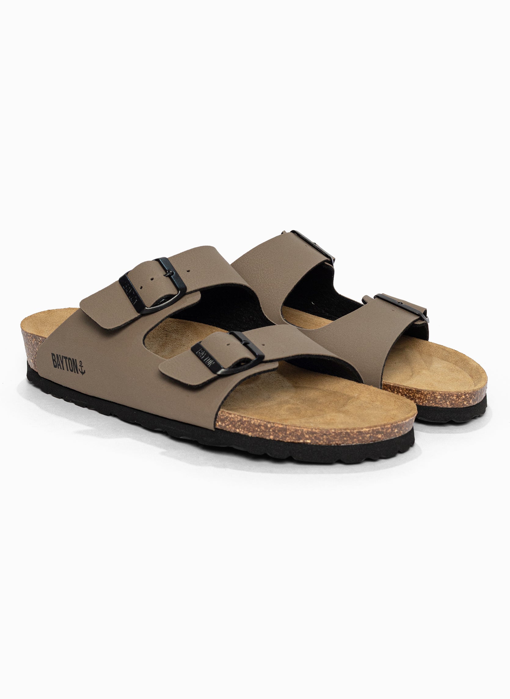 Sandales 2 Brides Atlas Taupe Bayton pour Homme