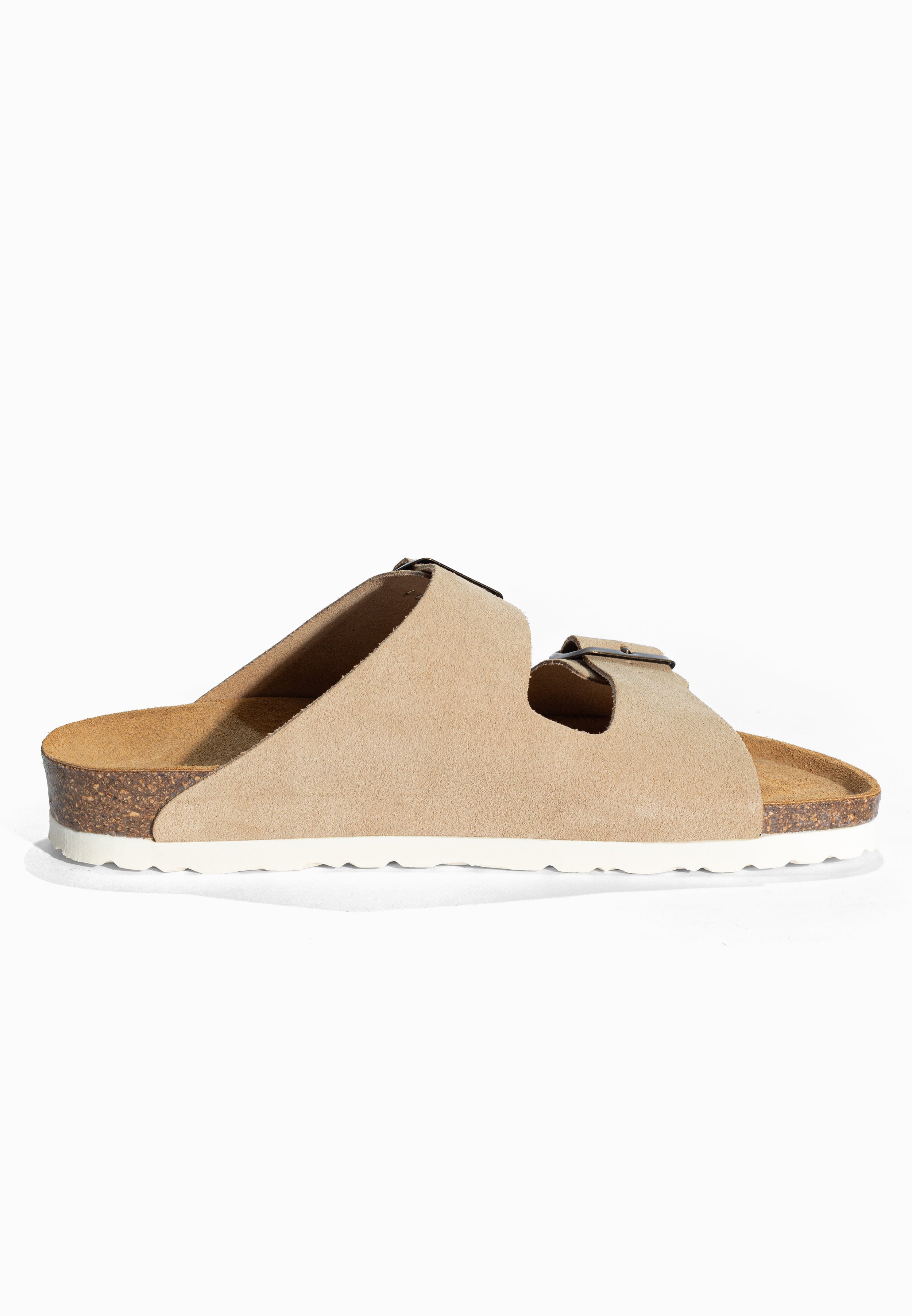 Sandales 2 Brides Atlas Beige en Cuir Suédé Bayton pour Femme