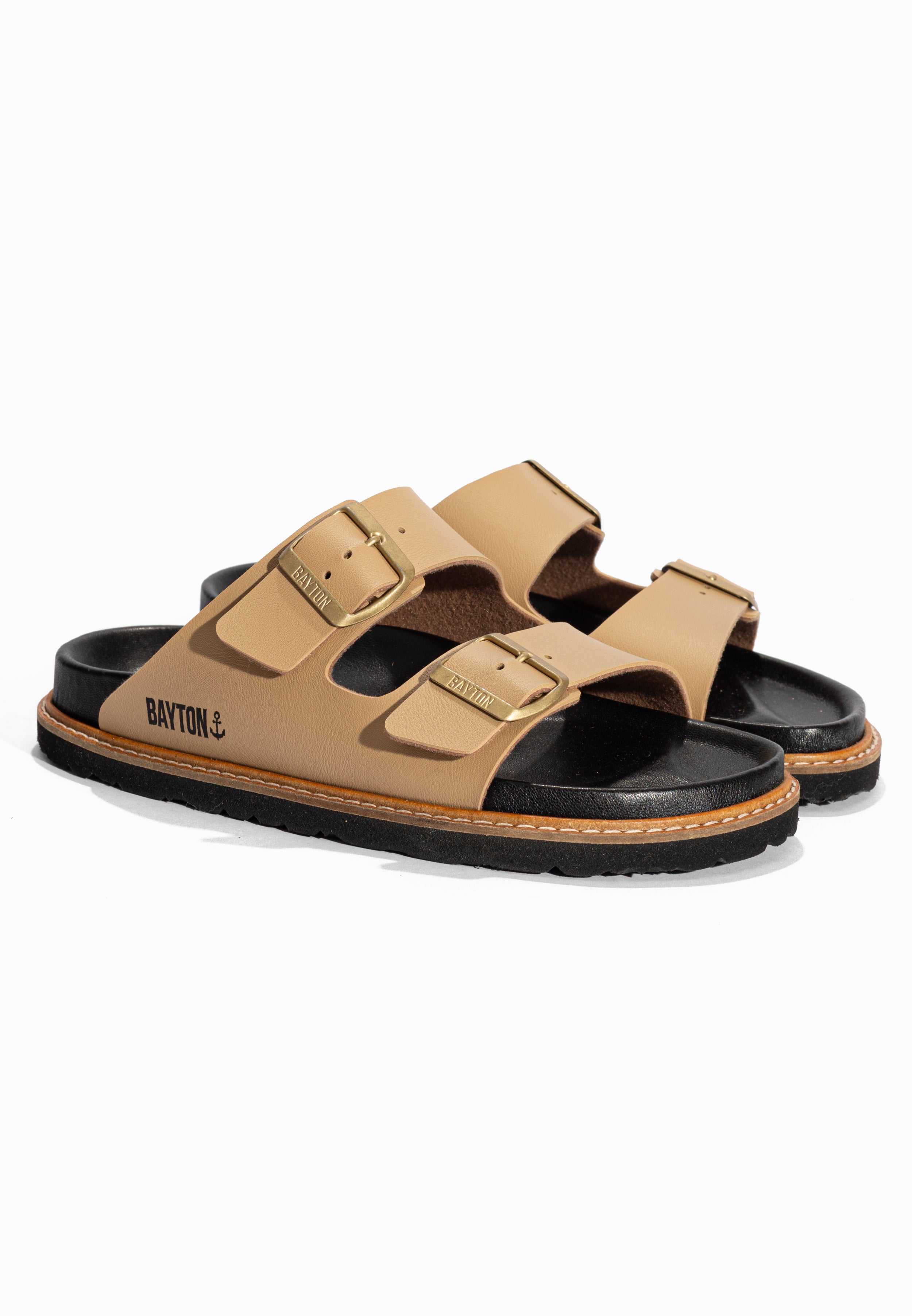 Sandales 2 Brides Atila Beige Bayton pour Femme