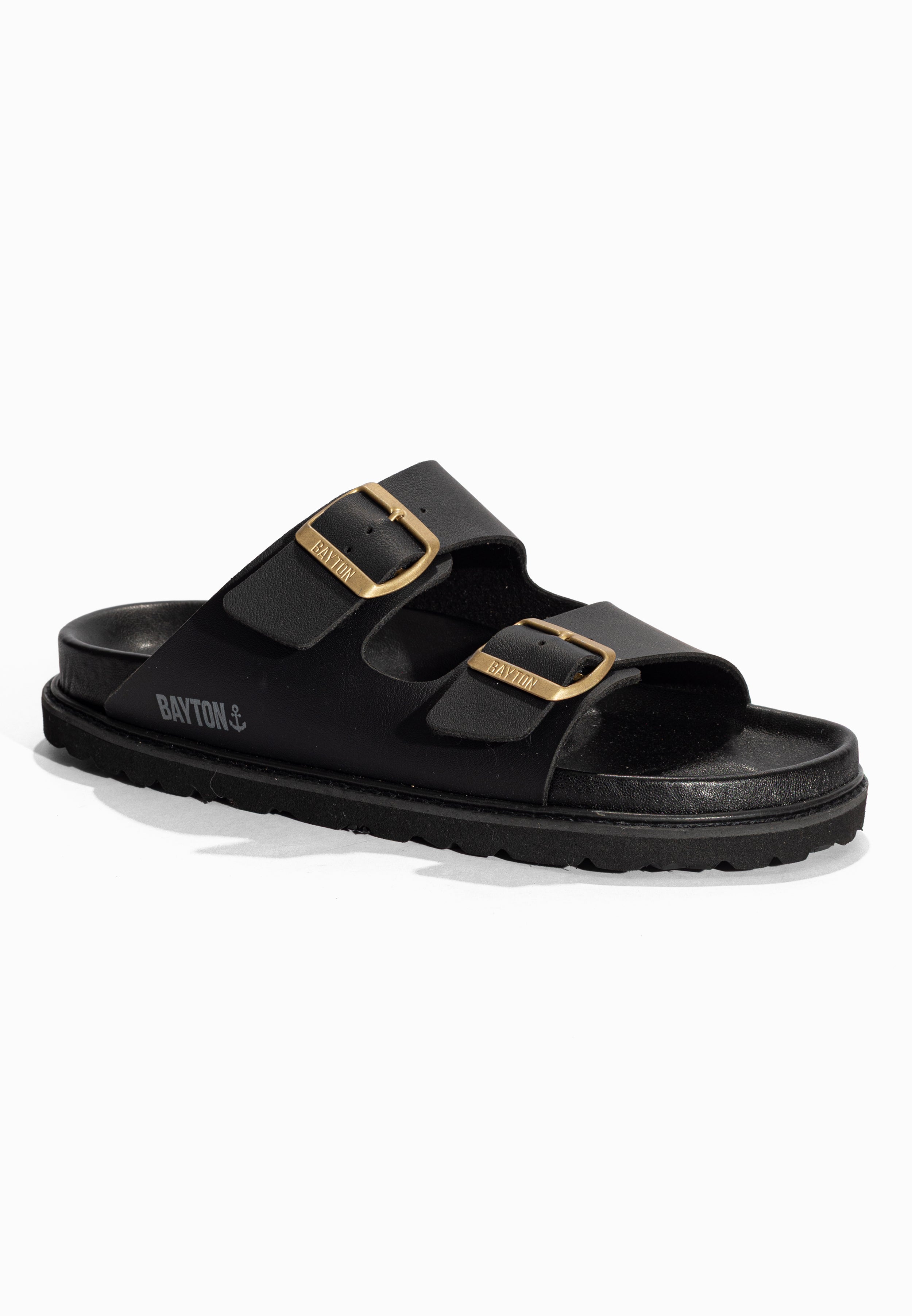 Sandales 2 Brides Atila Noir Bayton pour Femme