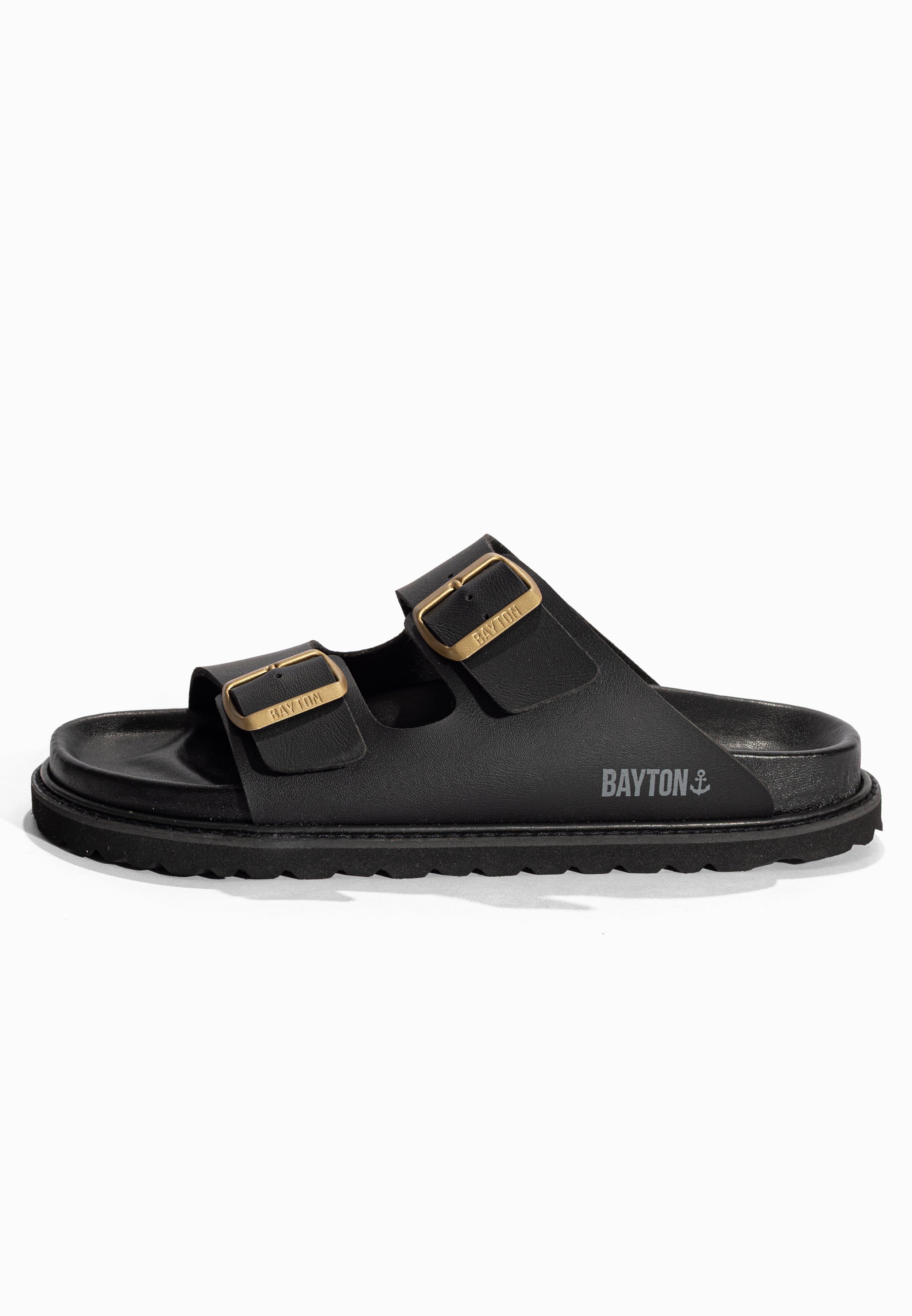 Sandales 2 Brides Atila Noir Bayton pour Femme