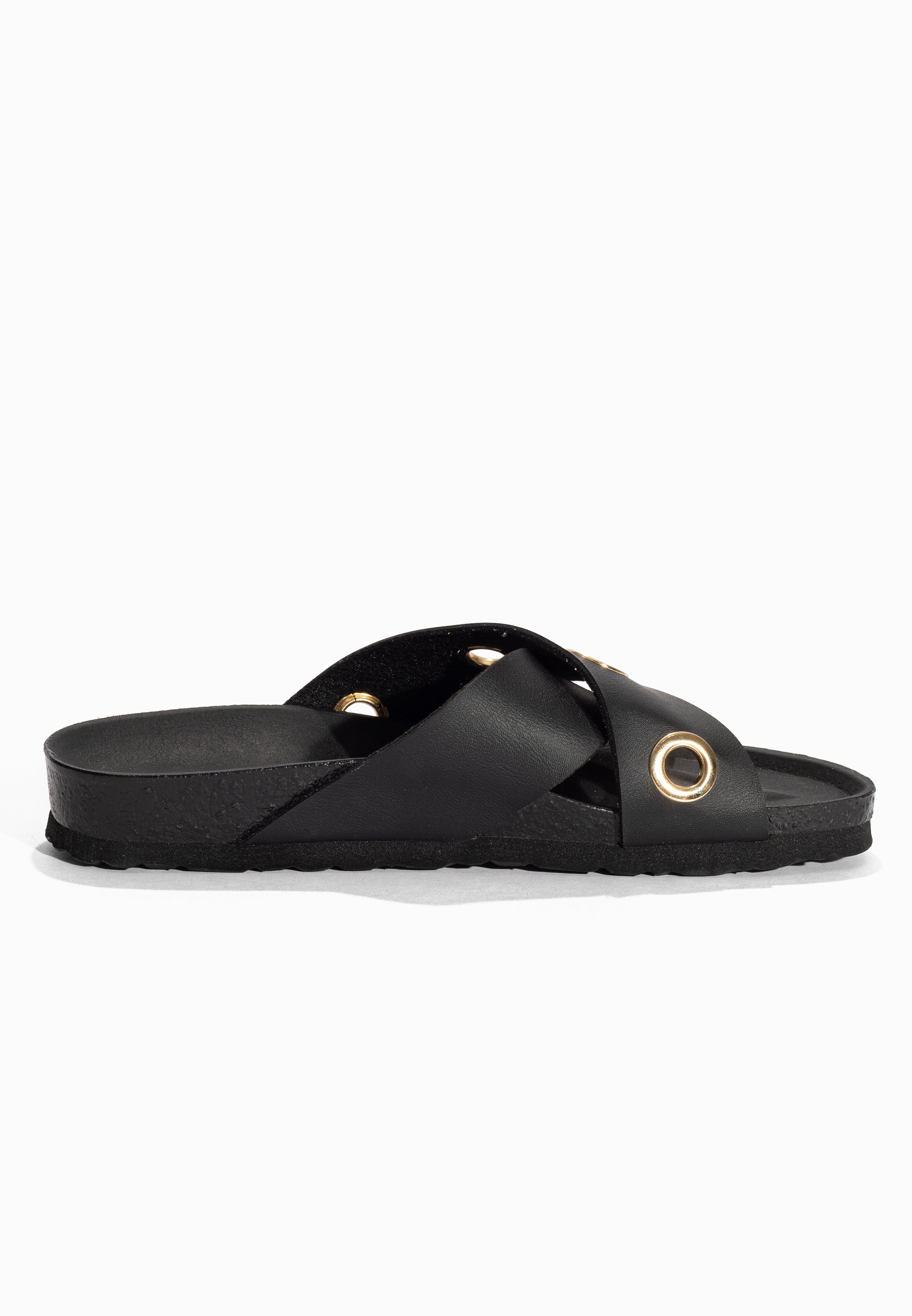 Sandales 2 Brides Burdy Noir Bayton pour Femme