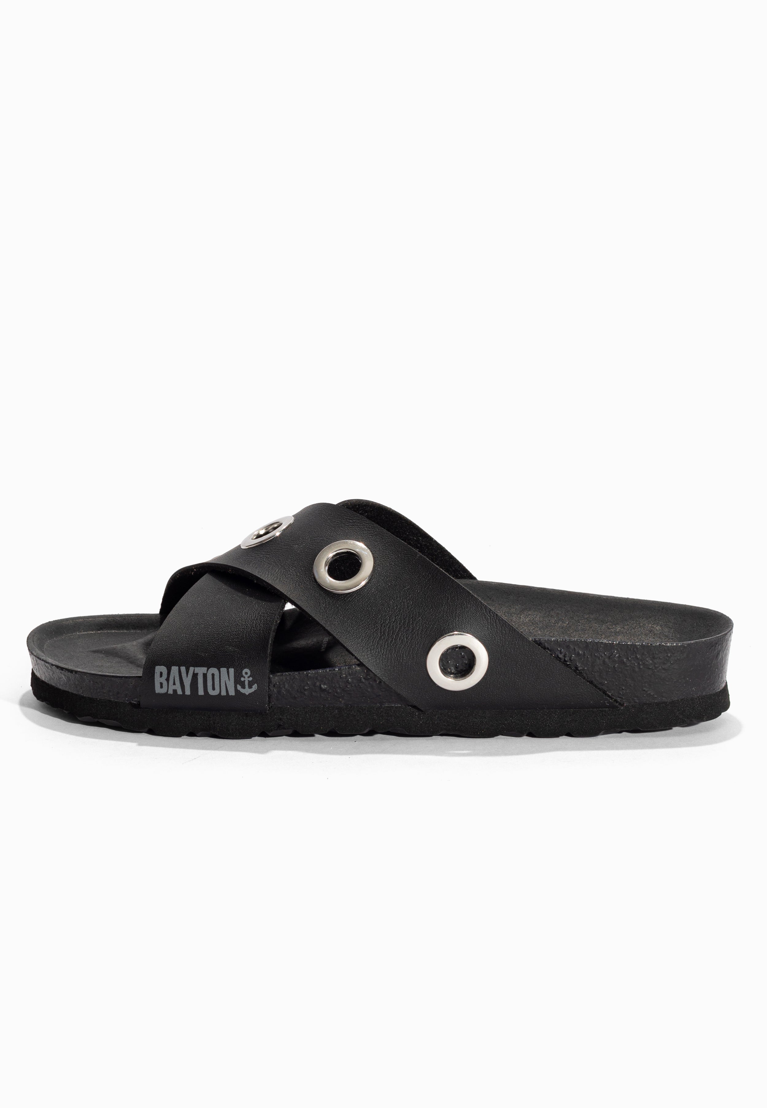 Sandales 2 Brides Burdy Noir Bayton pour Femme