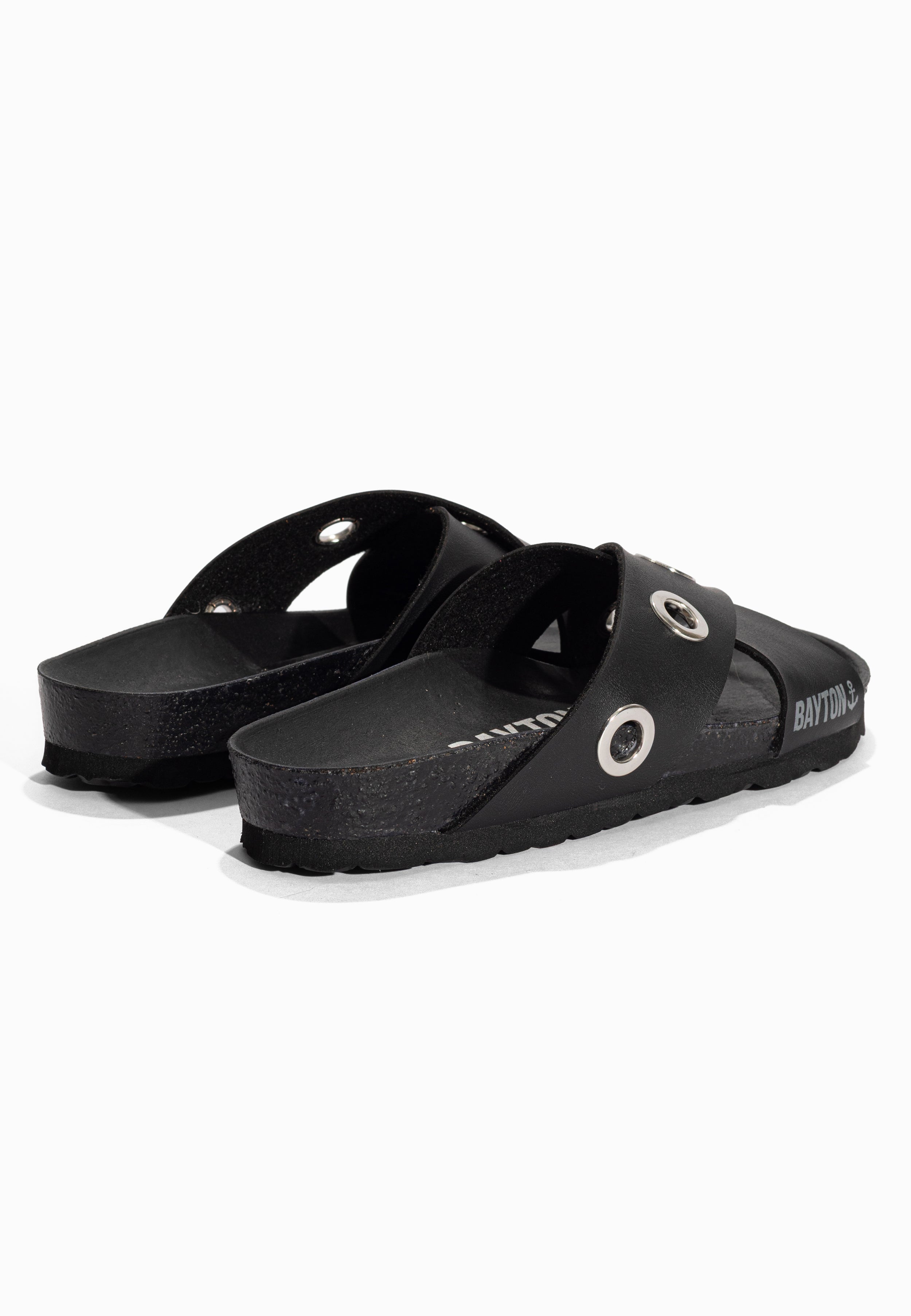 Sandales 2 Brides Burdy Noir Bayton pour Femme