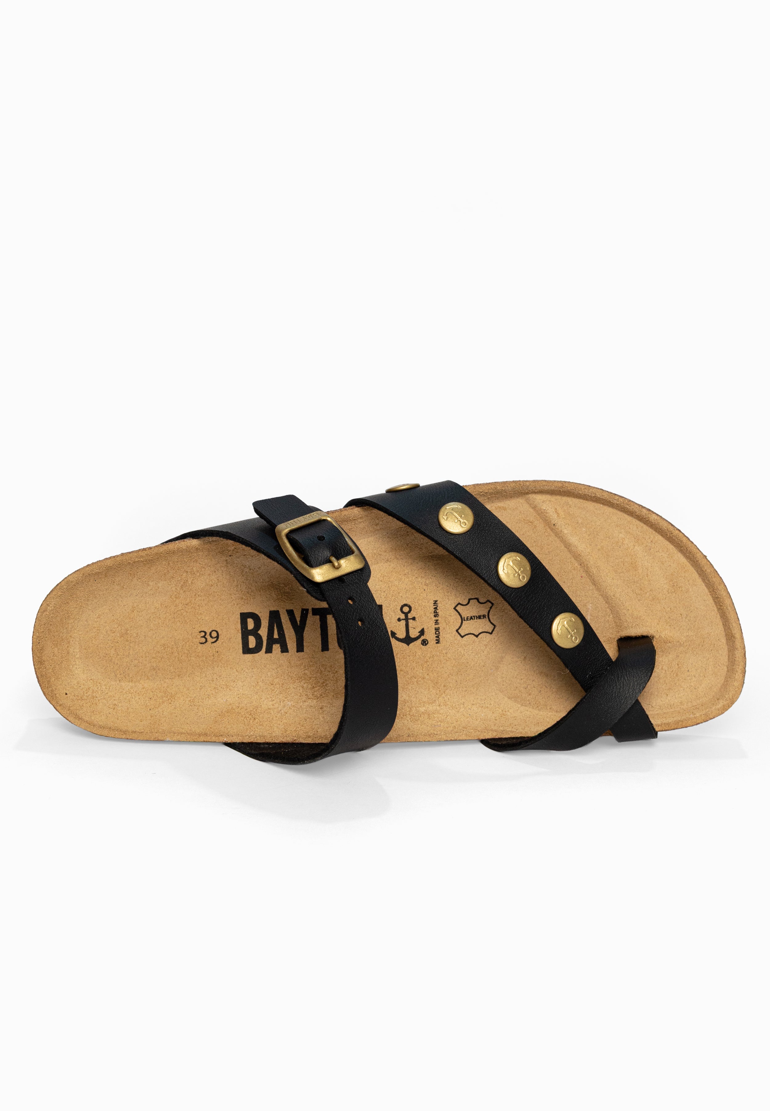 Sandales à Entre-doigts Divine Noir Bayton pour Femme