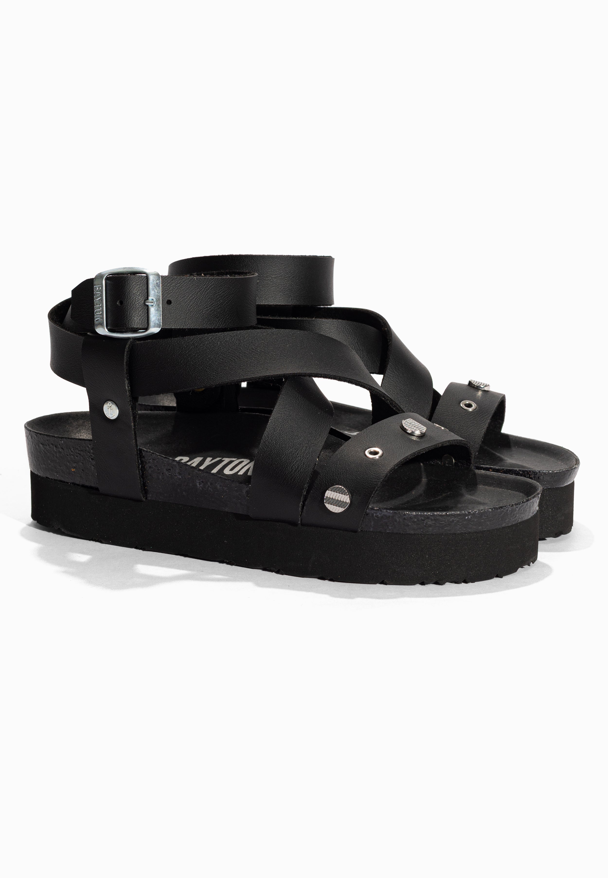 Sandales à Plateforme Mylene Noir Bayton pour Femme