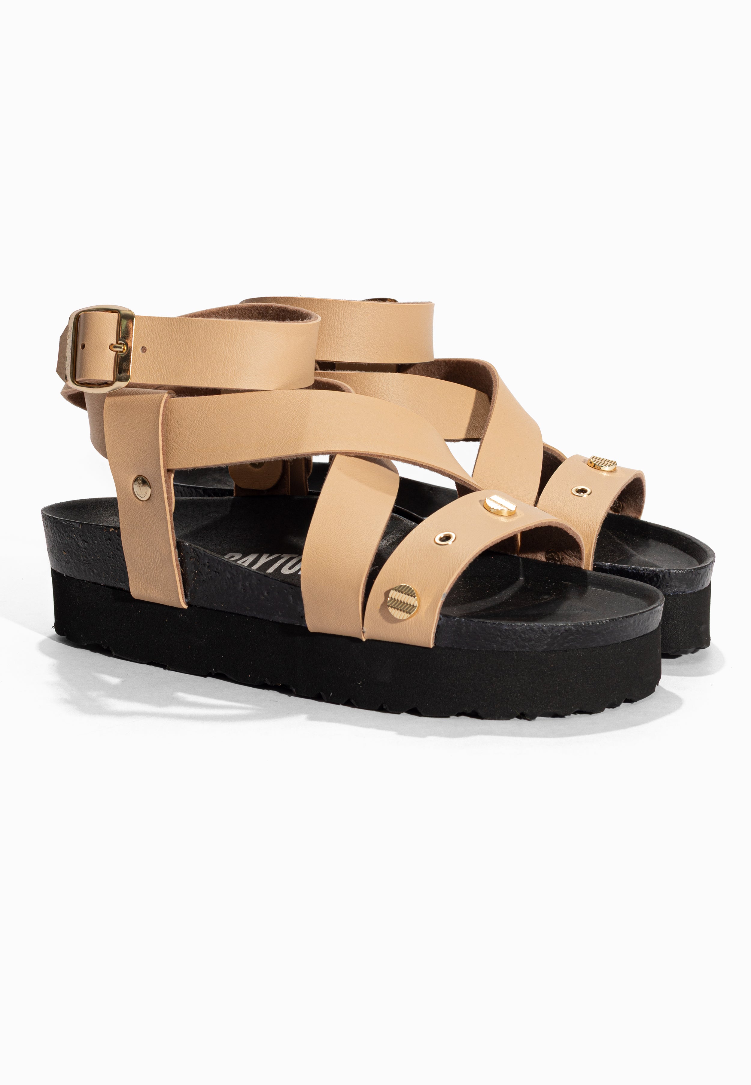 Sandales à Plateforme Mylene Beige Bayton pour Femme