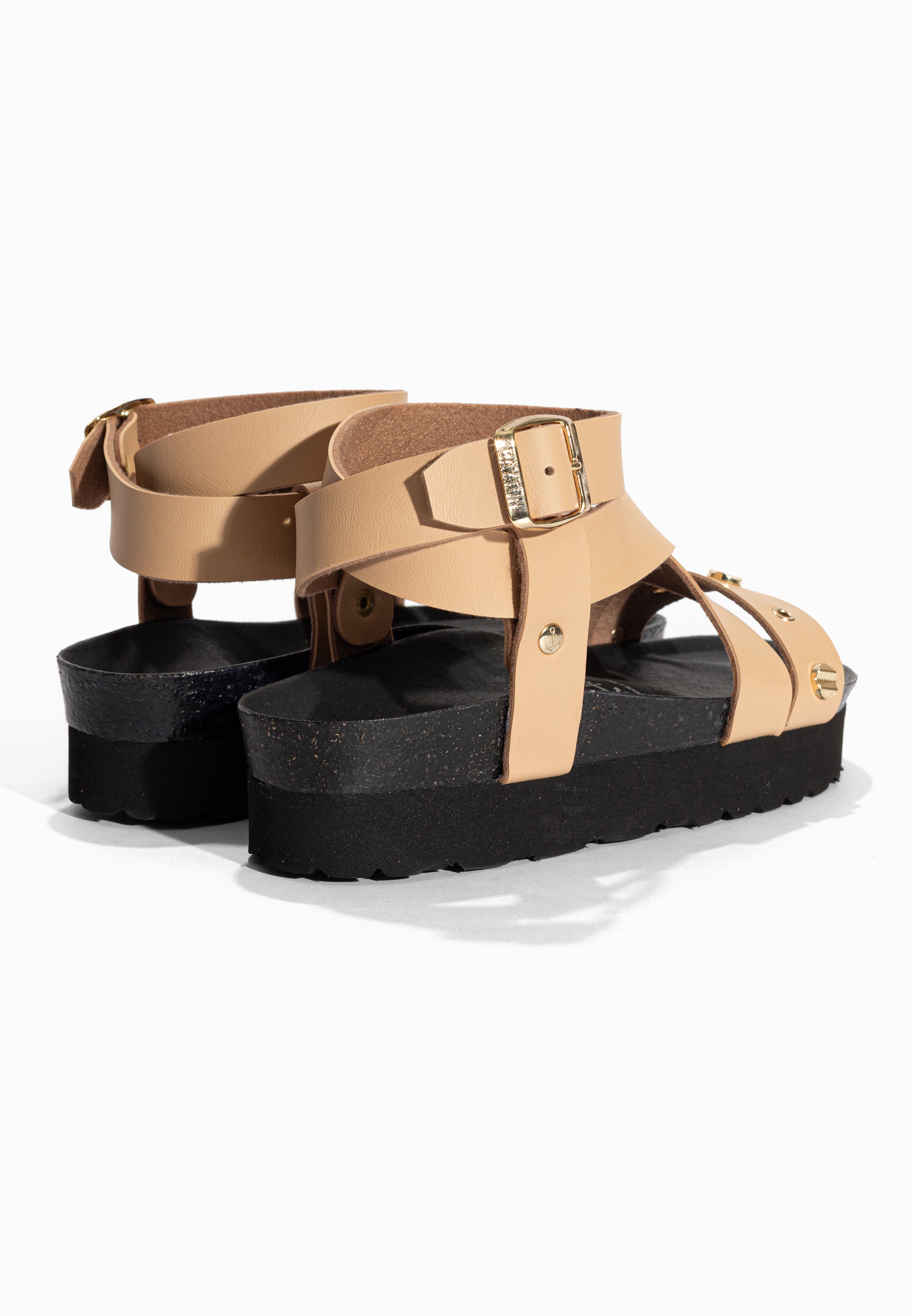 Sandales à Plateforme Mylene Beige Bayton pour Femme