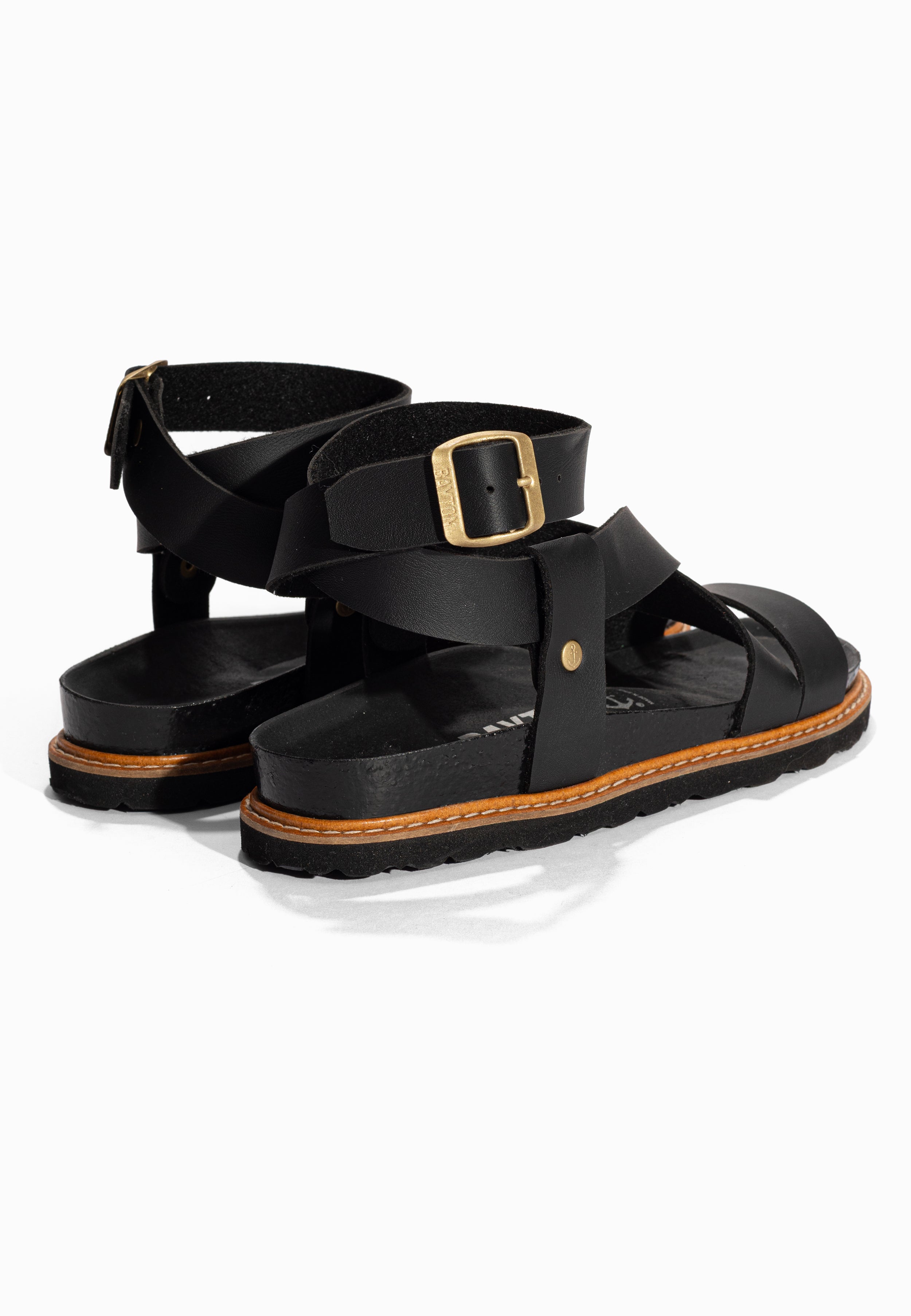 Sandales Multi-Brides Myla Noir Bayton pour Femme