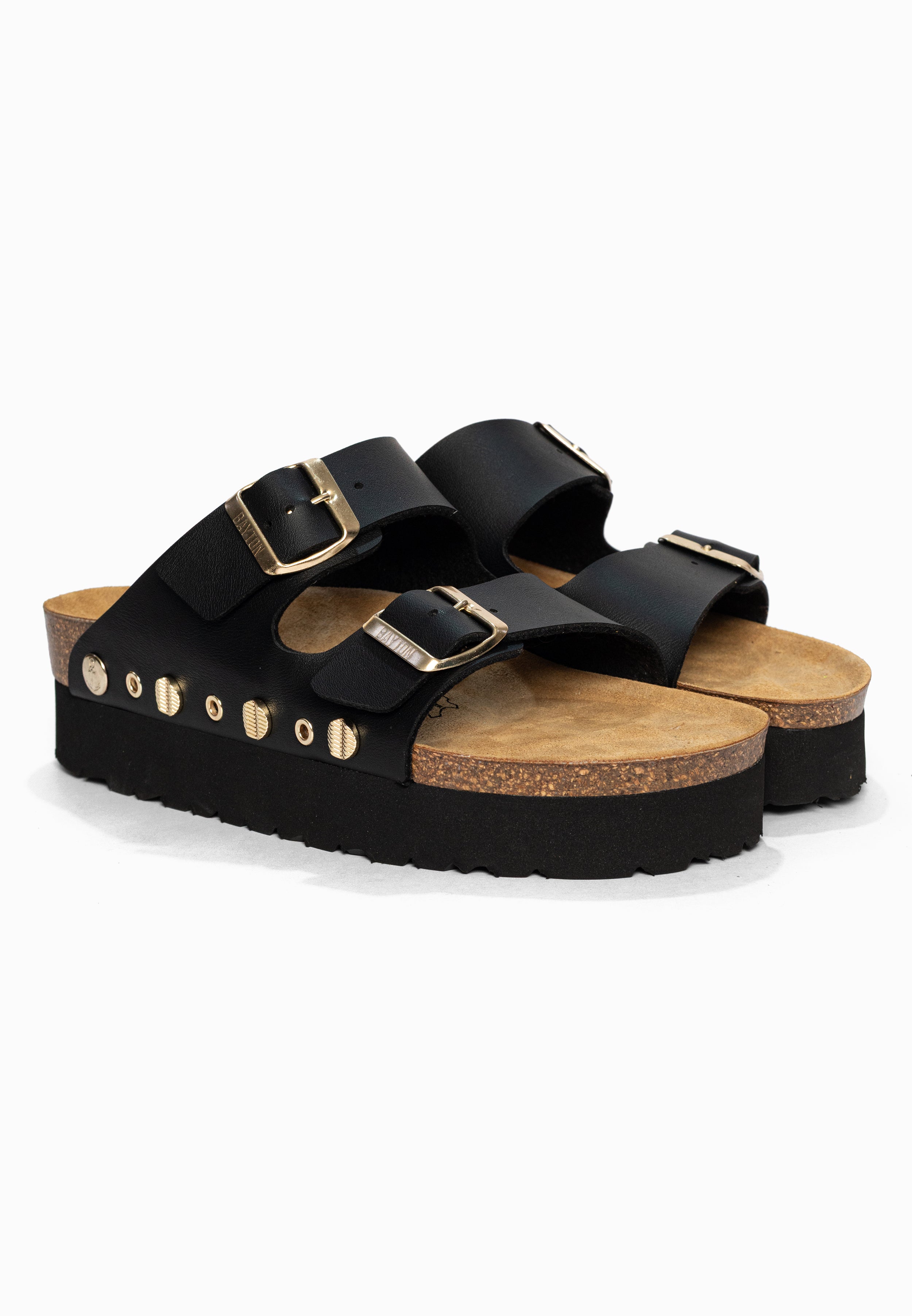 Sandales à Plateforme Julia Noir Bayton pour Femme