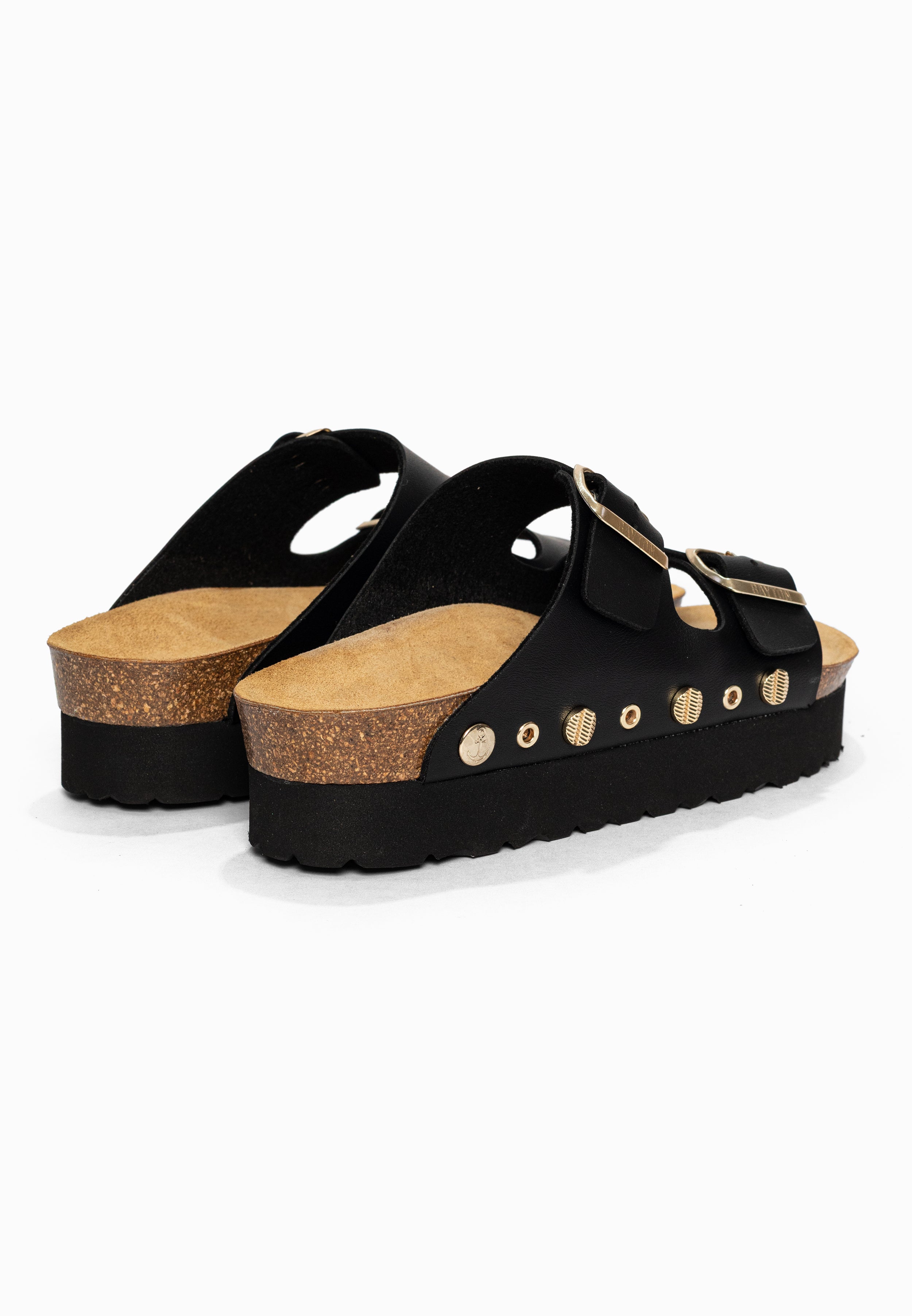 Sandales à Plateforme Julia Noir Bayton pour Femme