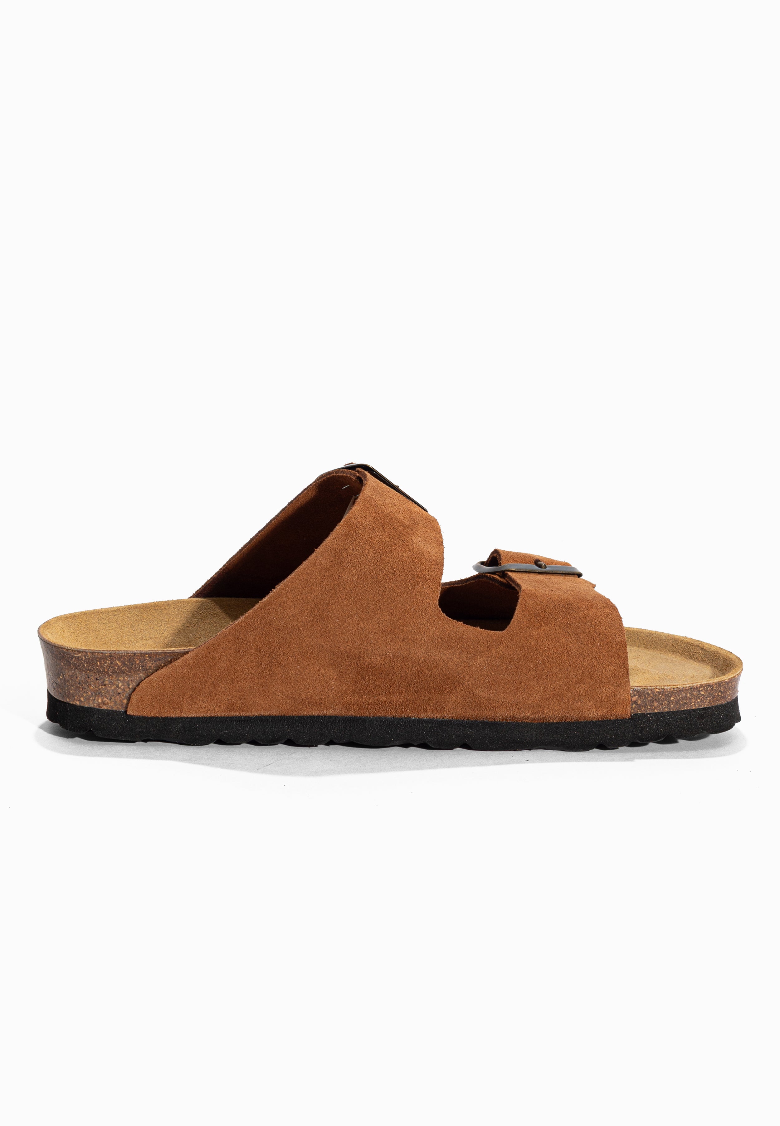 Sandales 2 Brides Atlas Camel en Cuir Suédé Bayton pour Homme