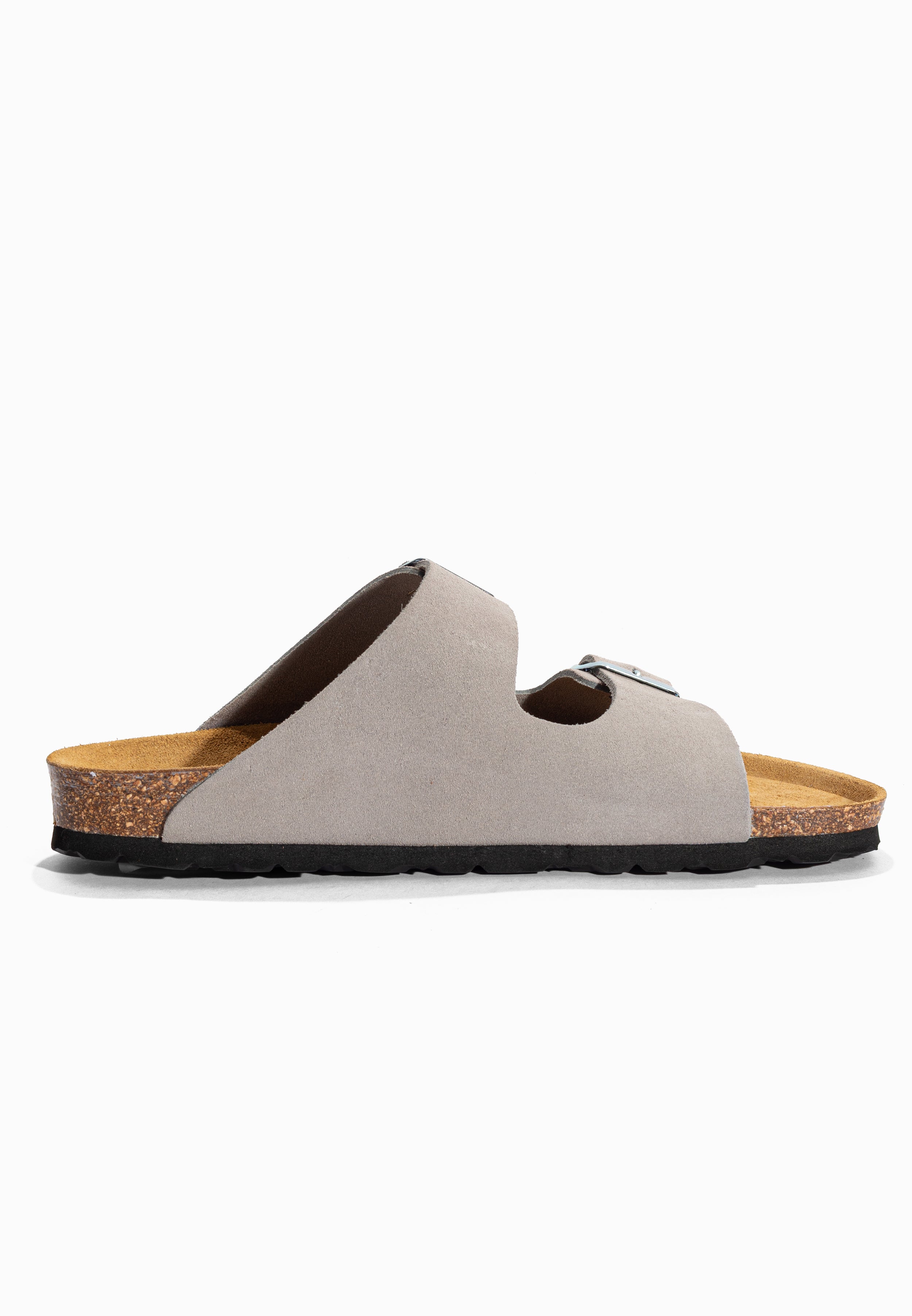Sandales 2 Brides Atlas Gris en Cuir Suédé Bayton pour Homme