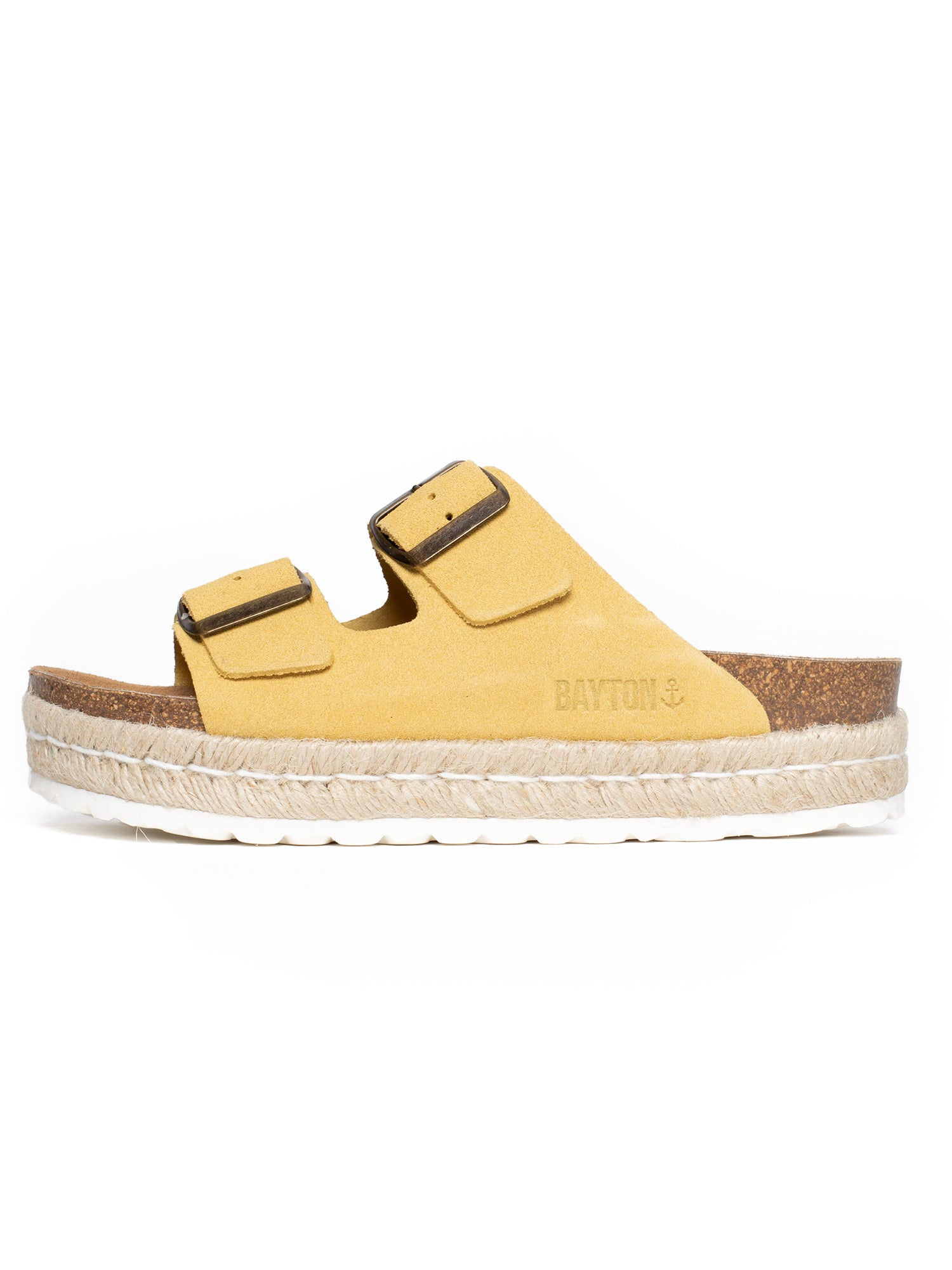 Alcee Mustard Suede Leather Platform Sandals