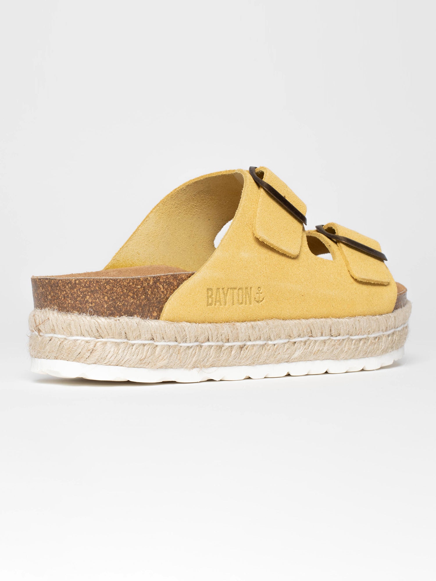 Alcee Mustard Suede Leather Platform Sandals