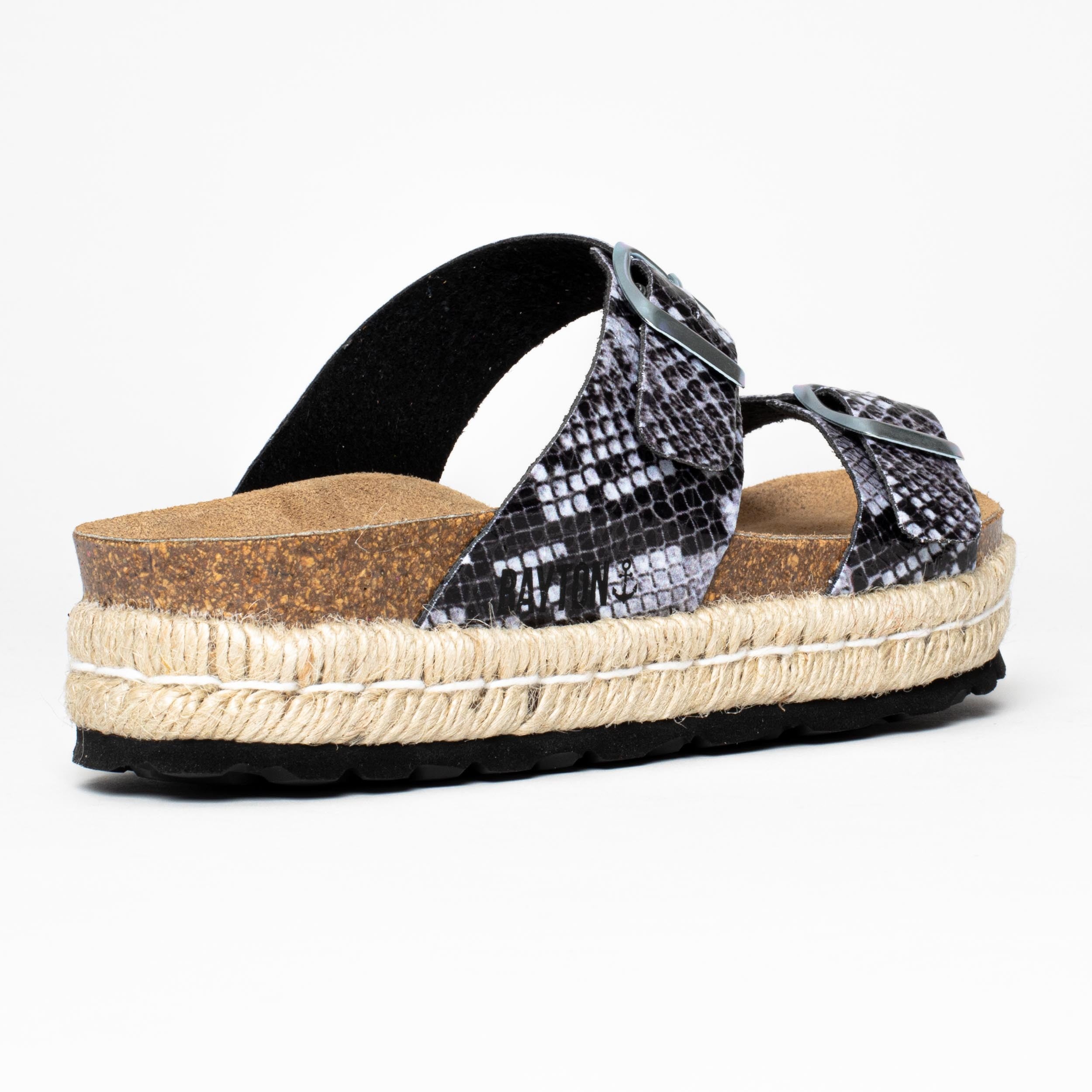 Sandales Alcee à Plateforme Noir Python_7654.jpg