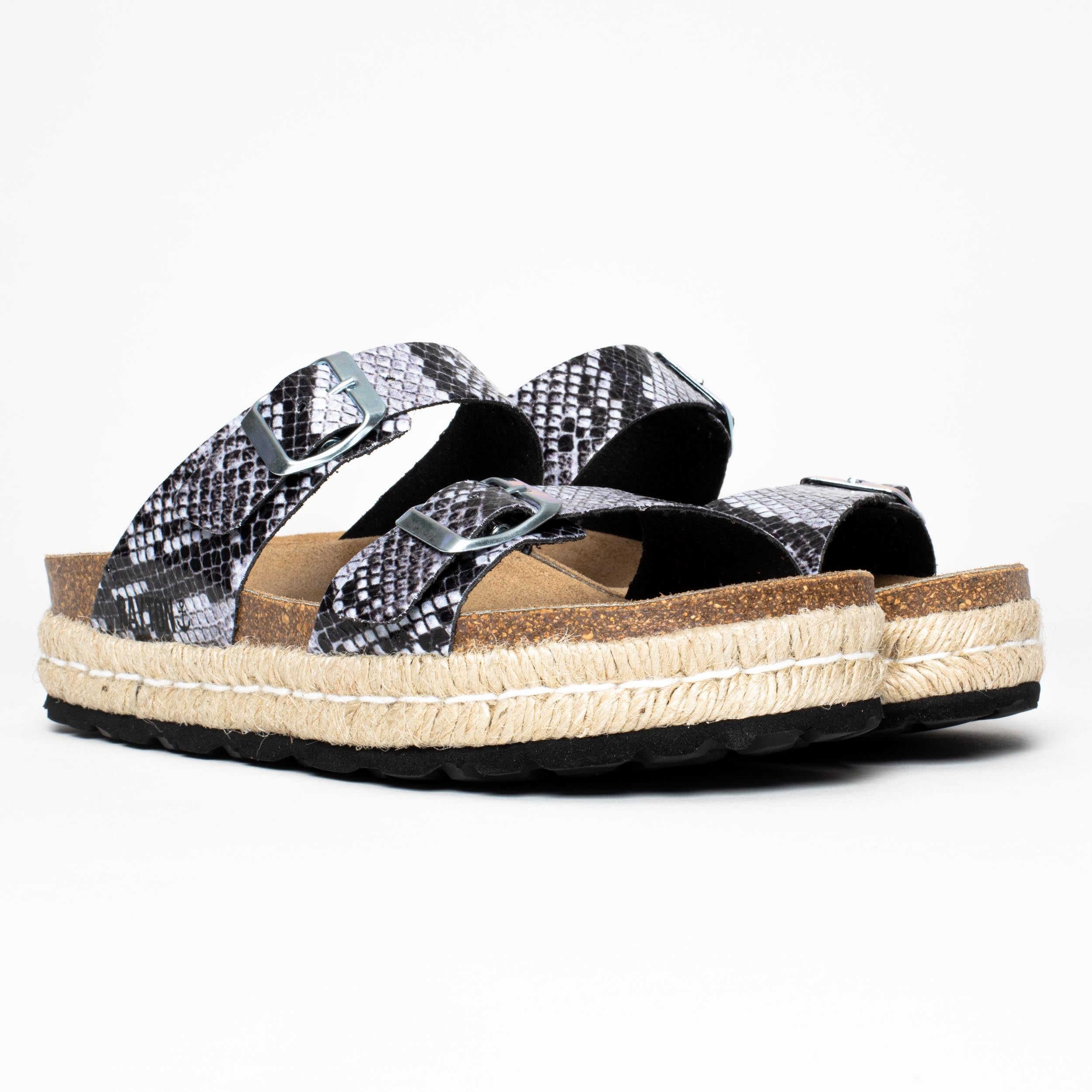 Sandales Alcee à Plateforme Noir Python_7660.jpg
