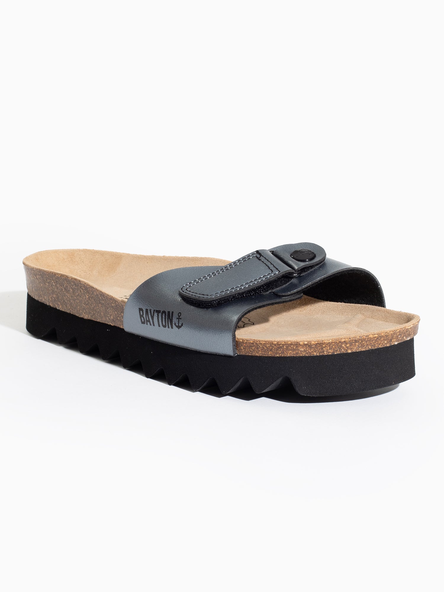 Sandalias con plataforma Calypso plateadas oscuras