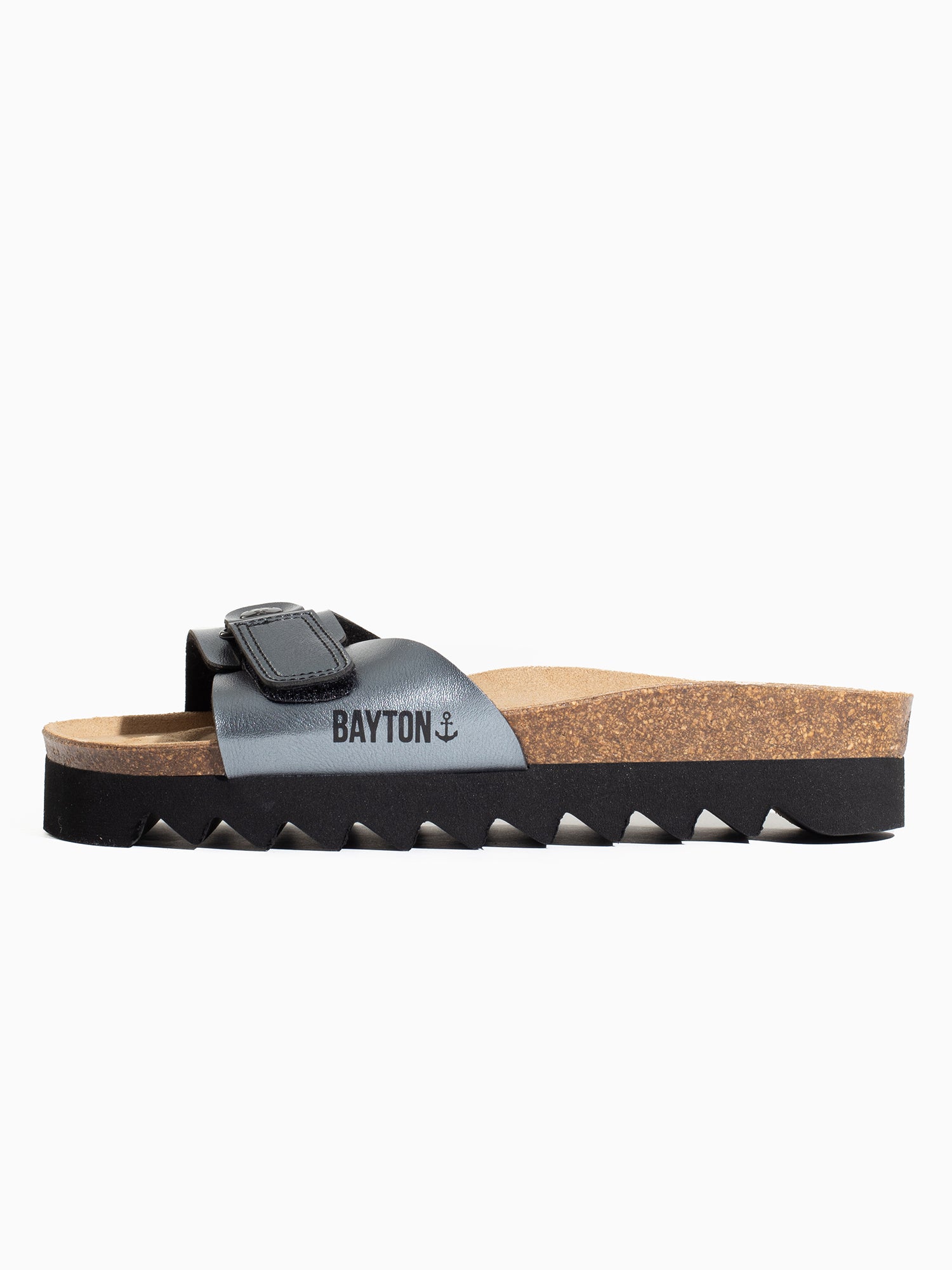 Sandalias con plataforma Calypso plateadas oscuras