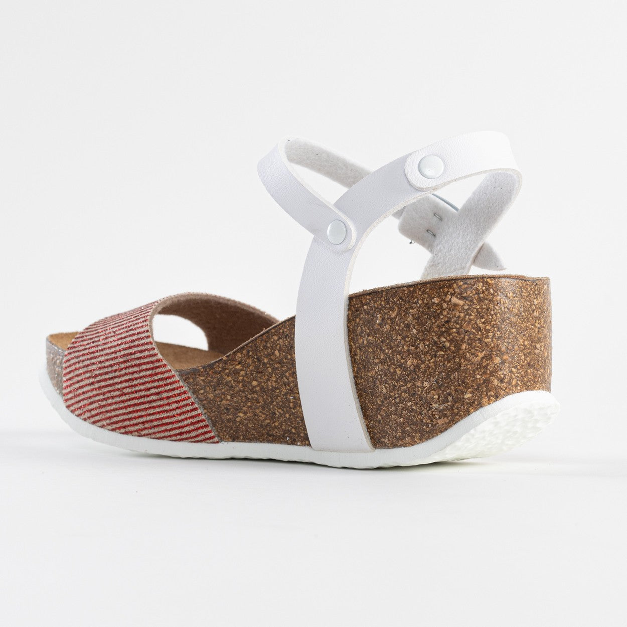 Sandales Leganes Rouge Et Blanc Compensées et Semi-compensées Bayton femme